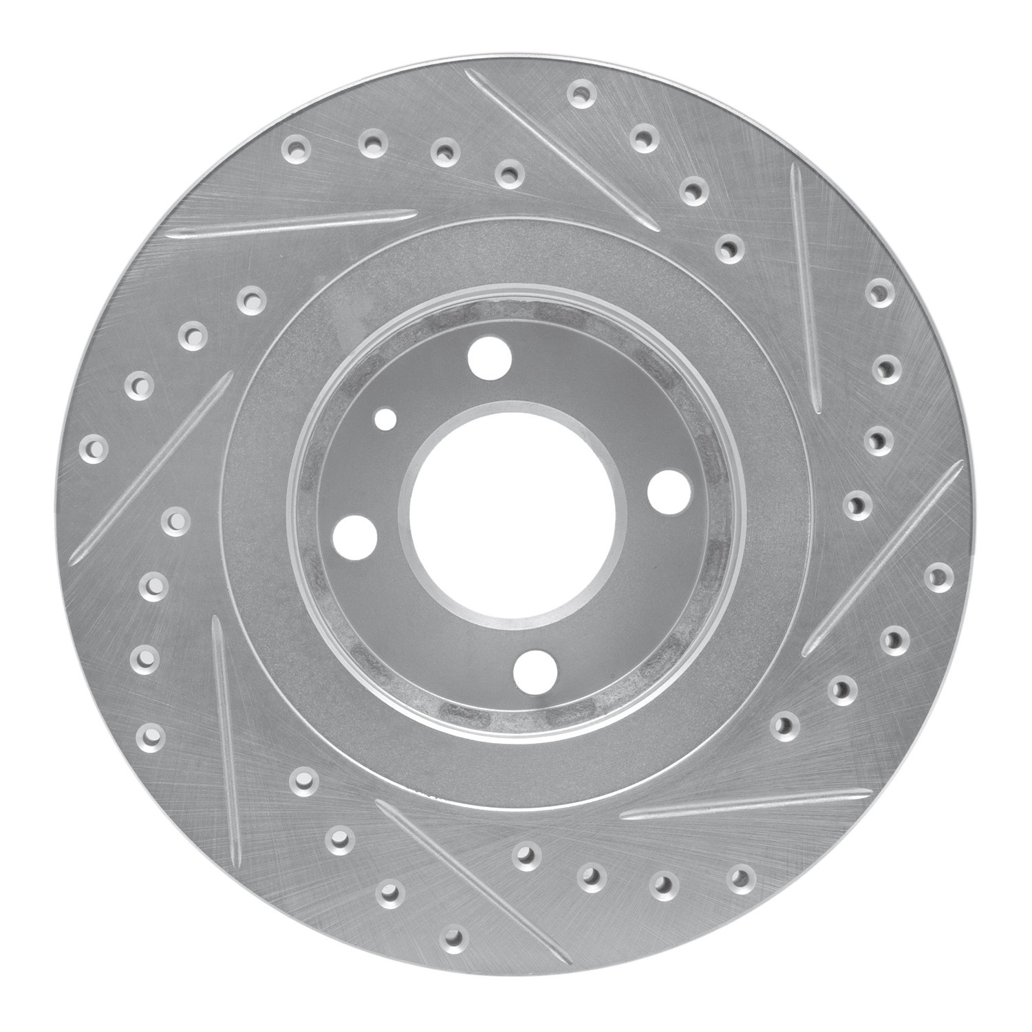 DYN 631-74008L DFC Brake Rotor - Drilled and Slotted - Silver - Image 4