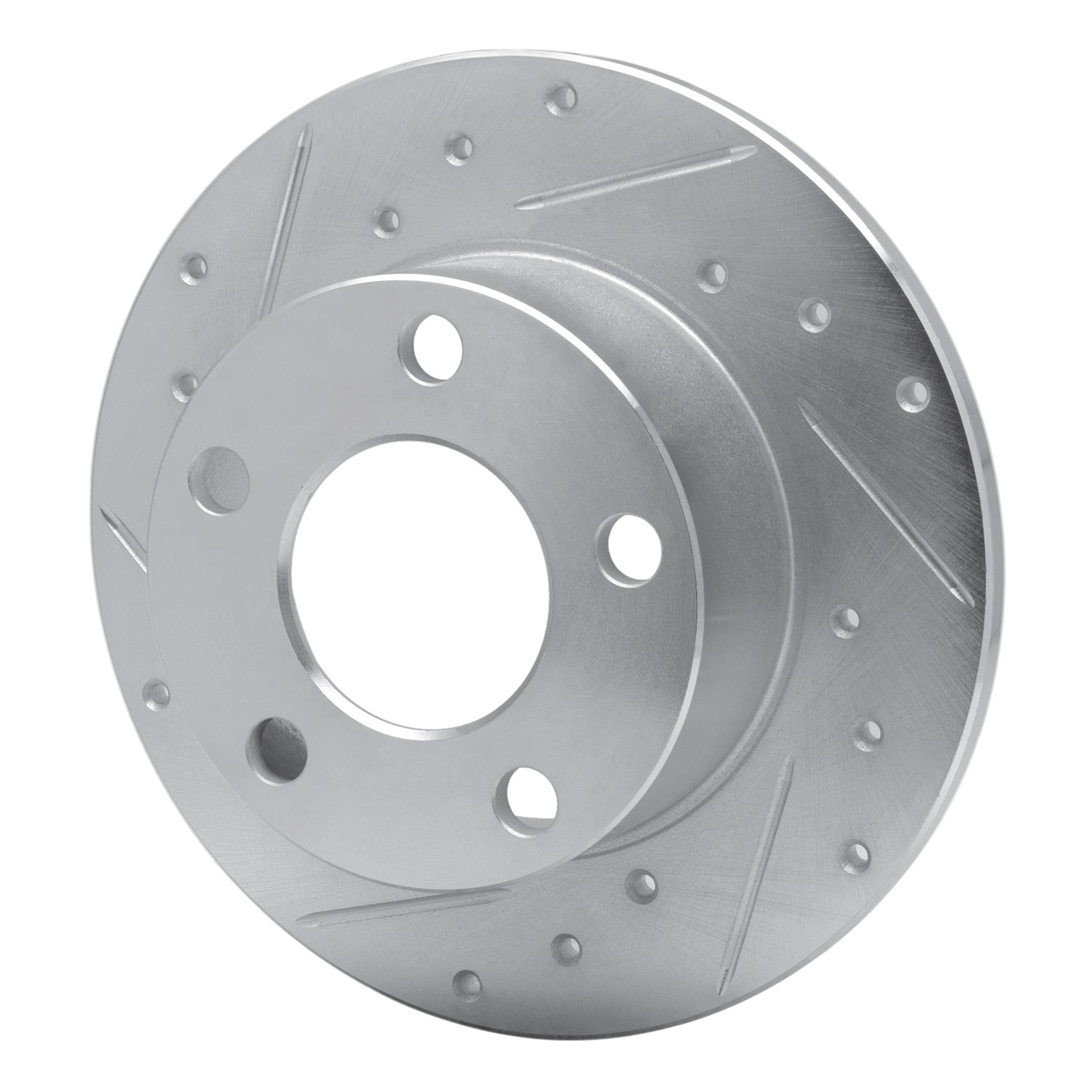 DYN 631-74011L DFC Brake Rotor - Drilled and Slotted - Silver - Image 3