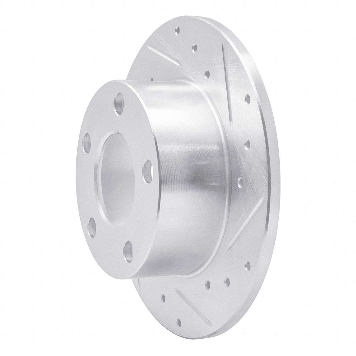 DYN 631-74011R DFC Brake Rotor - Drilled and Slotted - Silver - Image 3