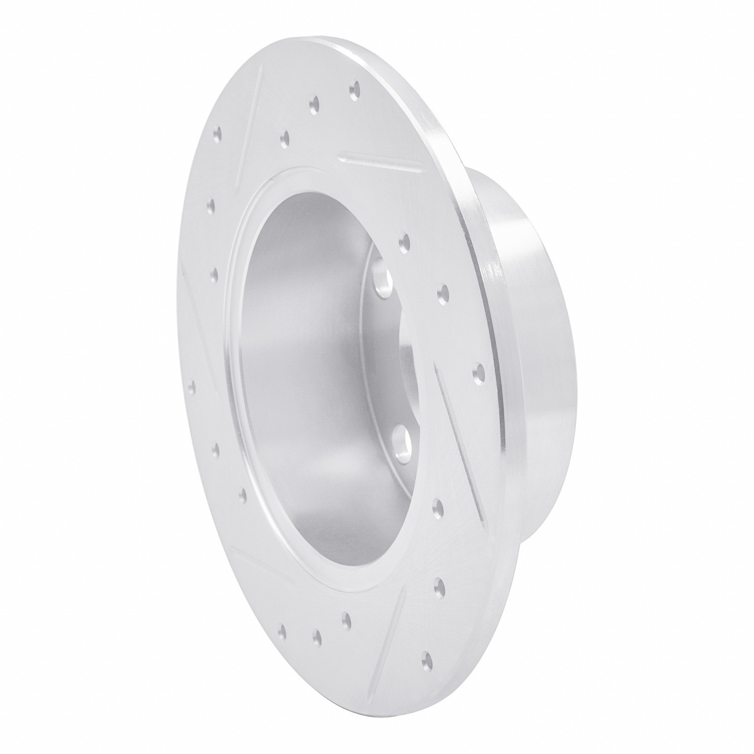 DYN 631-74011R DFC Brake Rotor - Drilled and Slotted - Silver - Image 2
