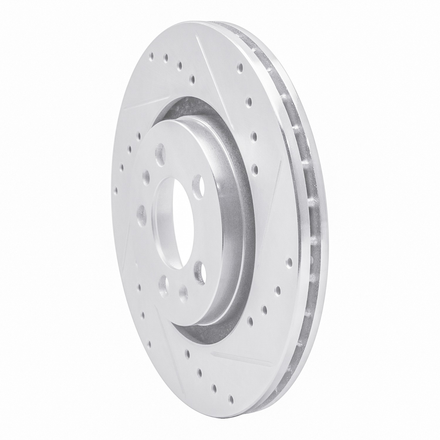 DYN 631-74016R DFC Brake Rotor - Drilled and Slotted - Silver - Image 3