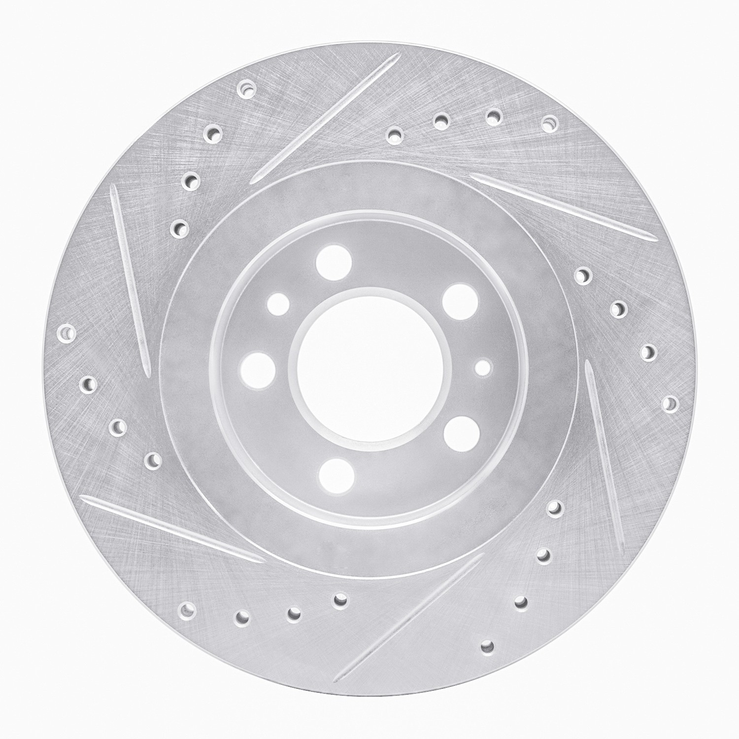 DYN 631-74016R DFC Brake Rotor - Drilled and Slotted - Silver - Image 4