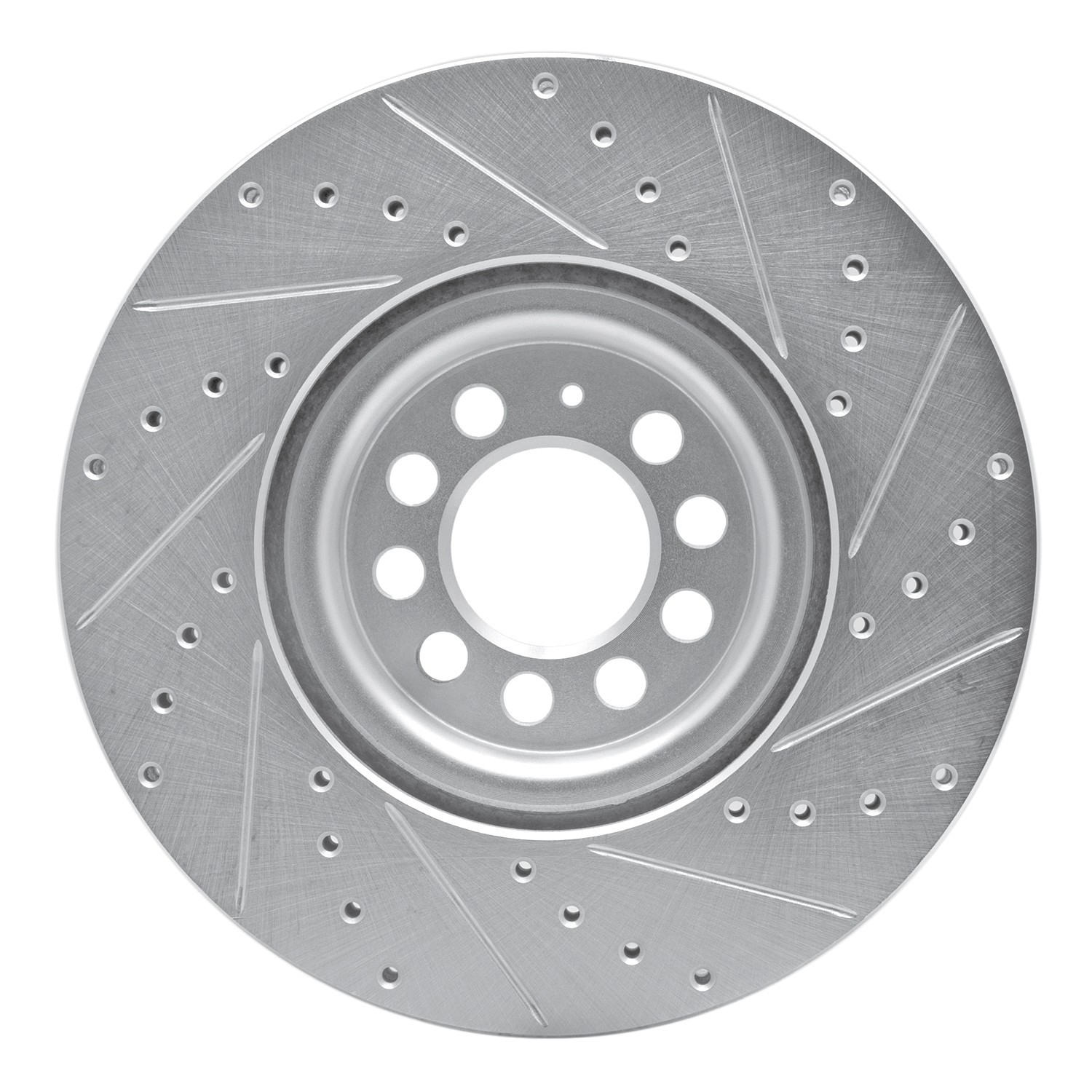 DYN 631-74021L DFC Brake Rotor - Drilled and Slotted - Silver - Image 4