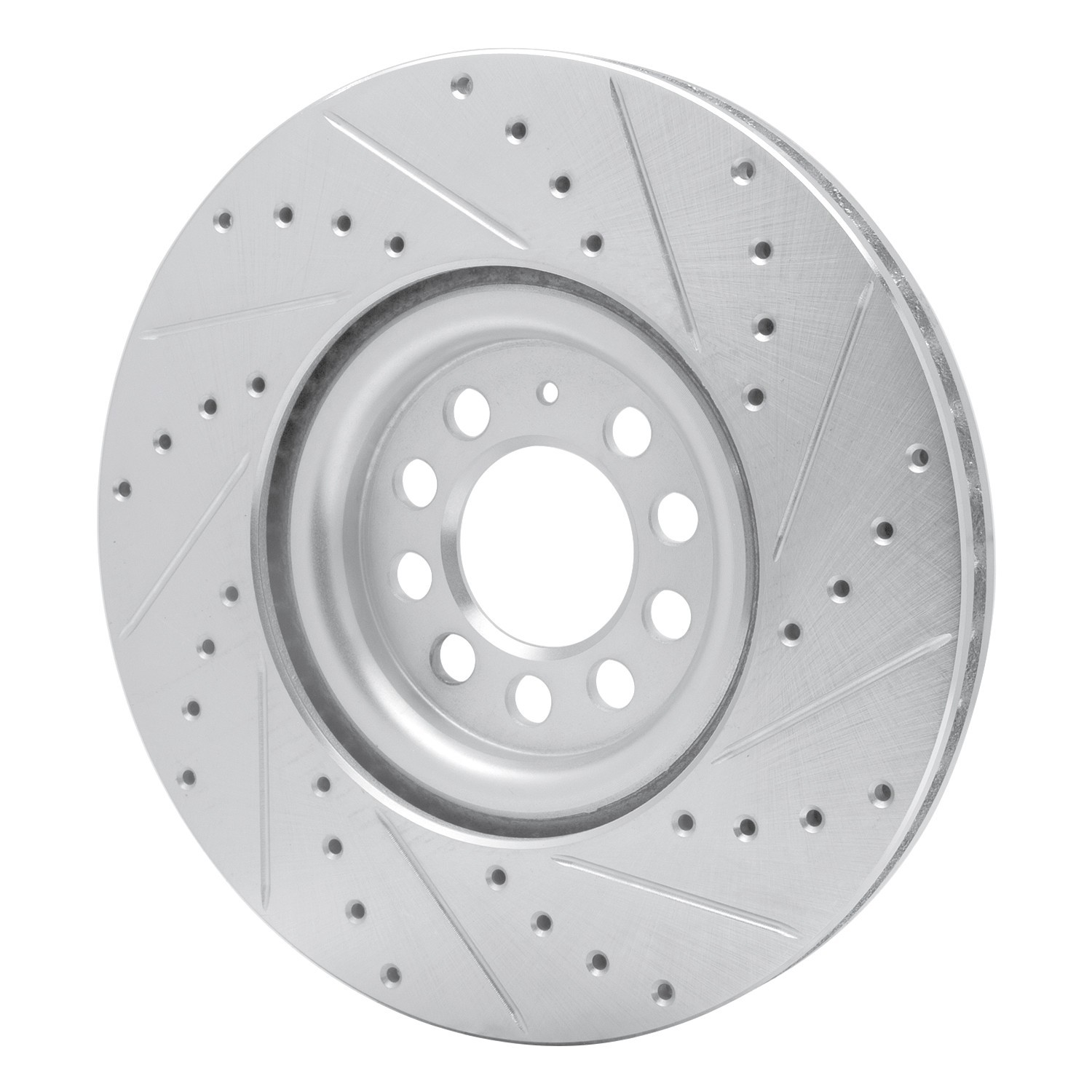 DYN 631-74021L DFC Brake Rotor - Drilled and Slotted - Silver - Image 2
