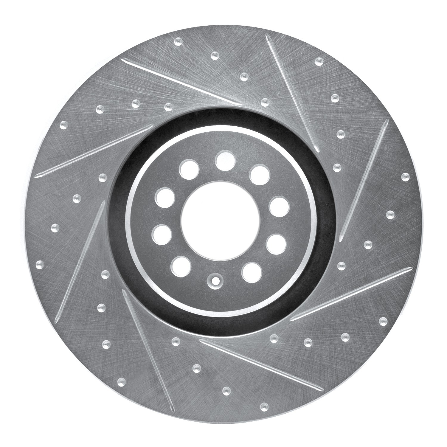 DYN 631-74025D DFC Brake Rotor - Drilled and Slotted - Silver - Image 4