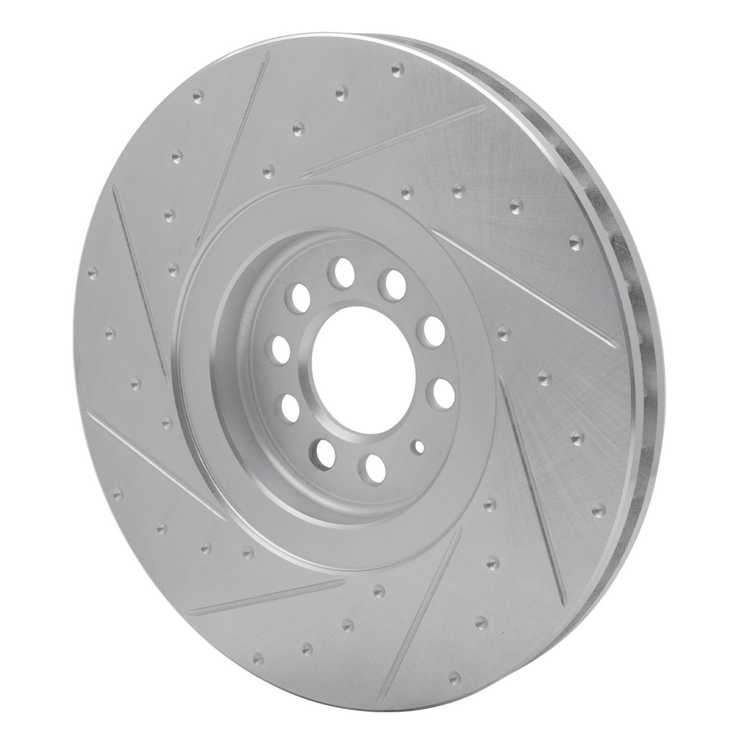 DYN 631-74025D DFC Brake Rotor - Drilled and Slotted - Silver - Image 5