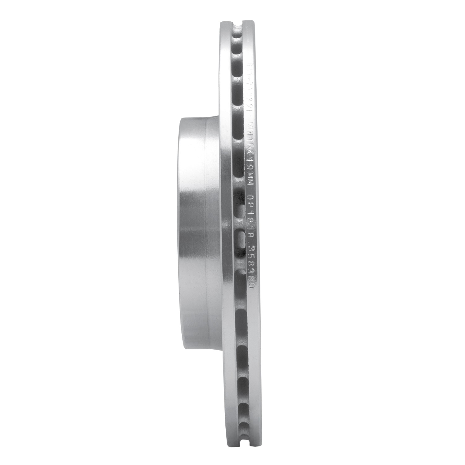 DYN 631-74032L DFC Brake Rotor - Drilled and Slotted - Silver - Image 4