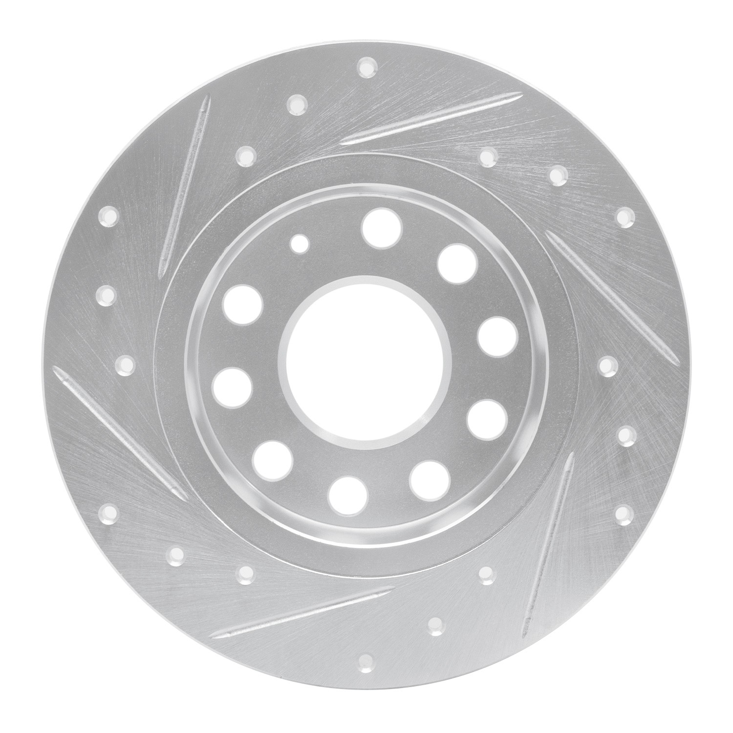 DYN 631-74033R DFC Brake Rotor - Drilled and Slotted - Silver - Image 4