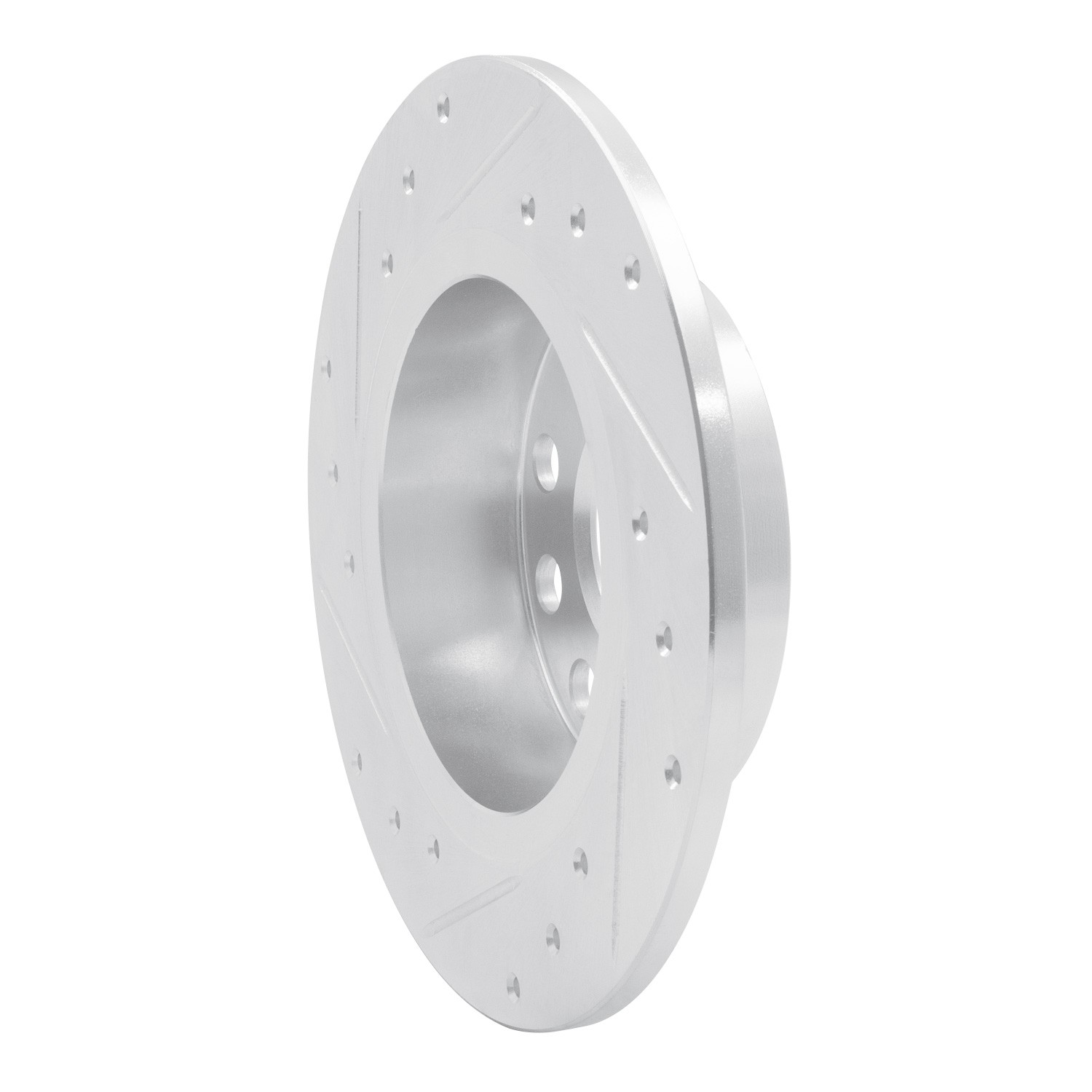 DYN 631-74033R DFC Brake Rotor - Drilled and Slotted - Silver - Image 2