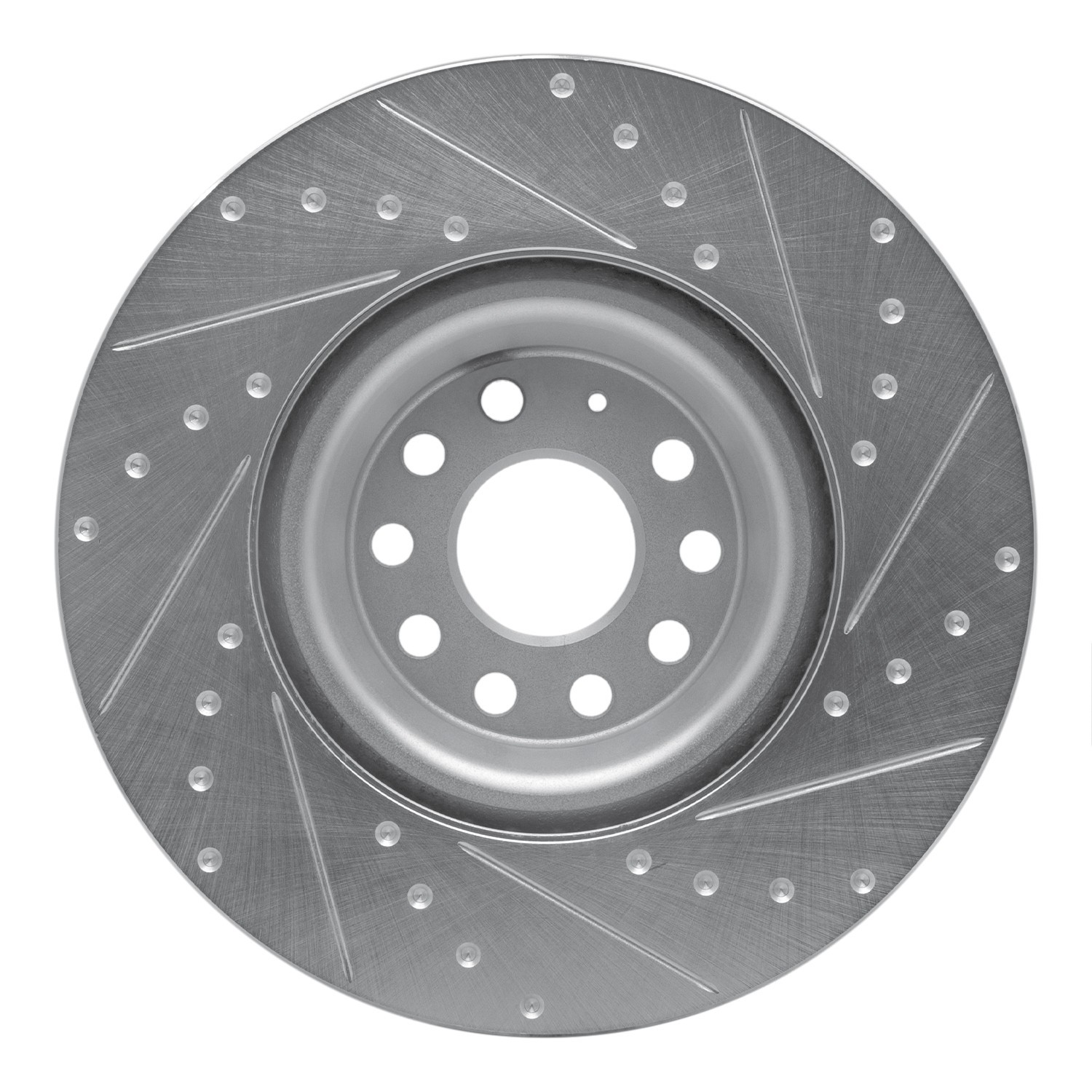 DYN 631-74034L DFC Brake Rotor - Drilled and Slotted - Silver - Image 5