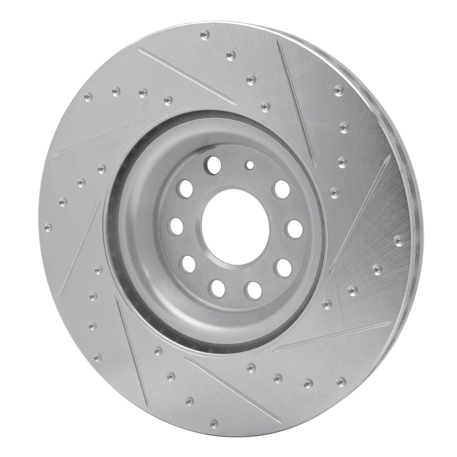 DYN 631-74034L DFC Brake Rotor - Drilled and Slotted - Silver - Image 3