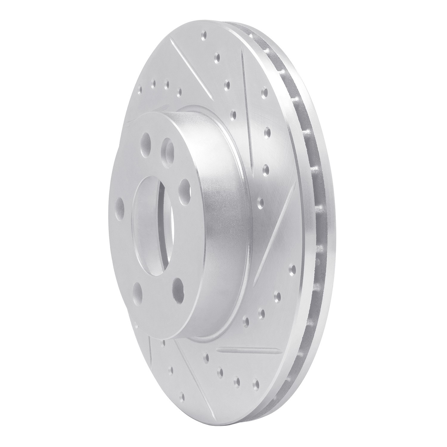 DYN 631-74043R DFC Brake Rotor - Drilled and Slotted - Silver - Image 3