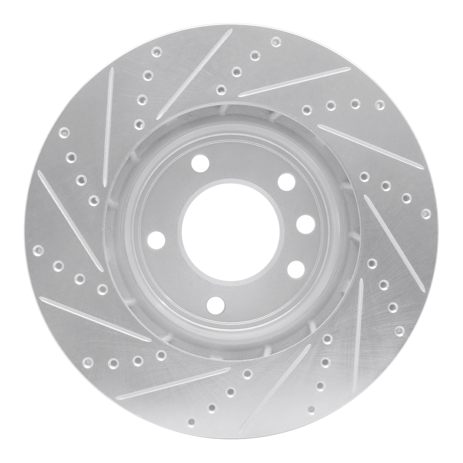 DYN 631-74049D DFC Brake Rotor - Drilled and Slotted - Silver - Image 4