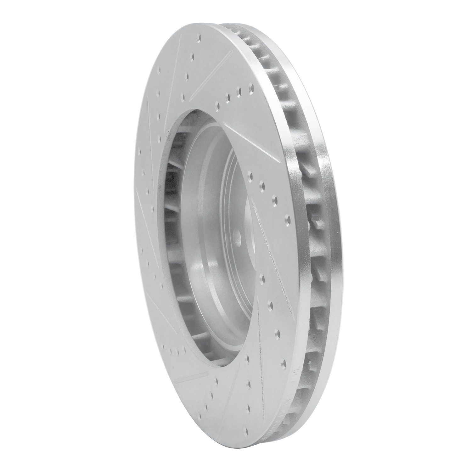 DYN 631-74049D DFC Brake Rotor - Drilled and Slotted - Silver - Image 2