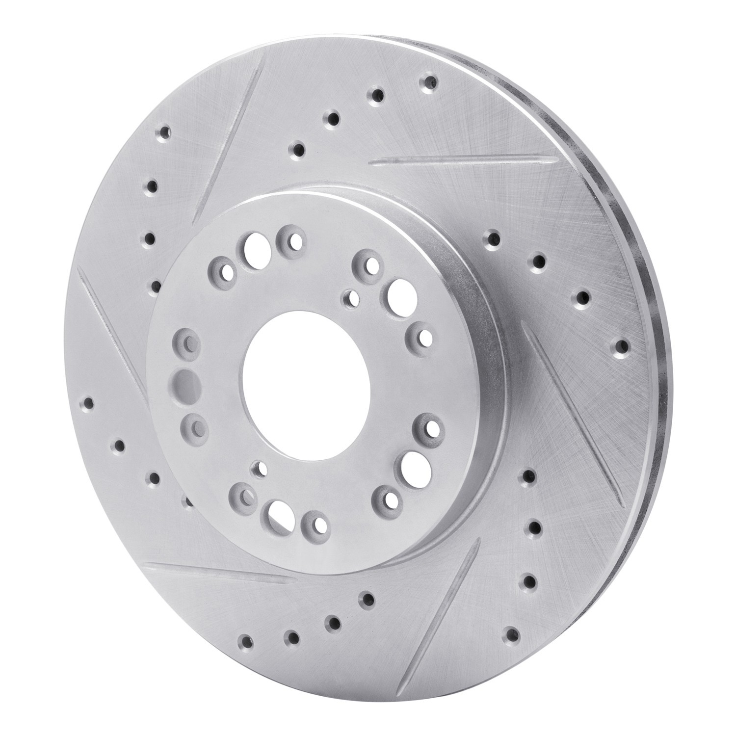 DYN 631-75000L DFC Brake Rotor - Drilled and Slotted - Silver - Image 3