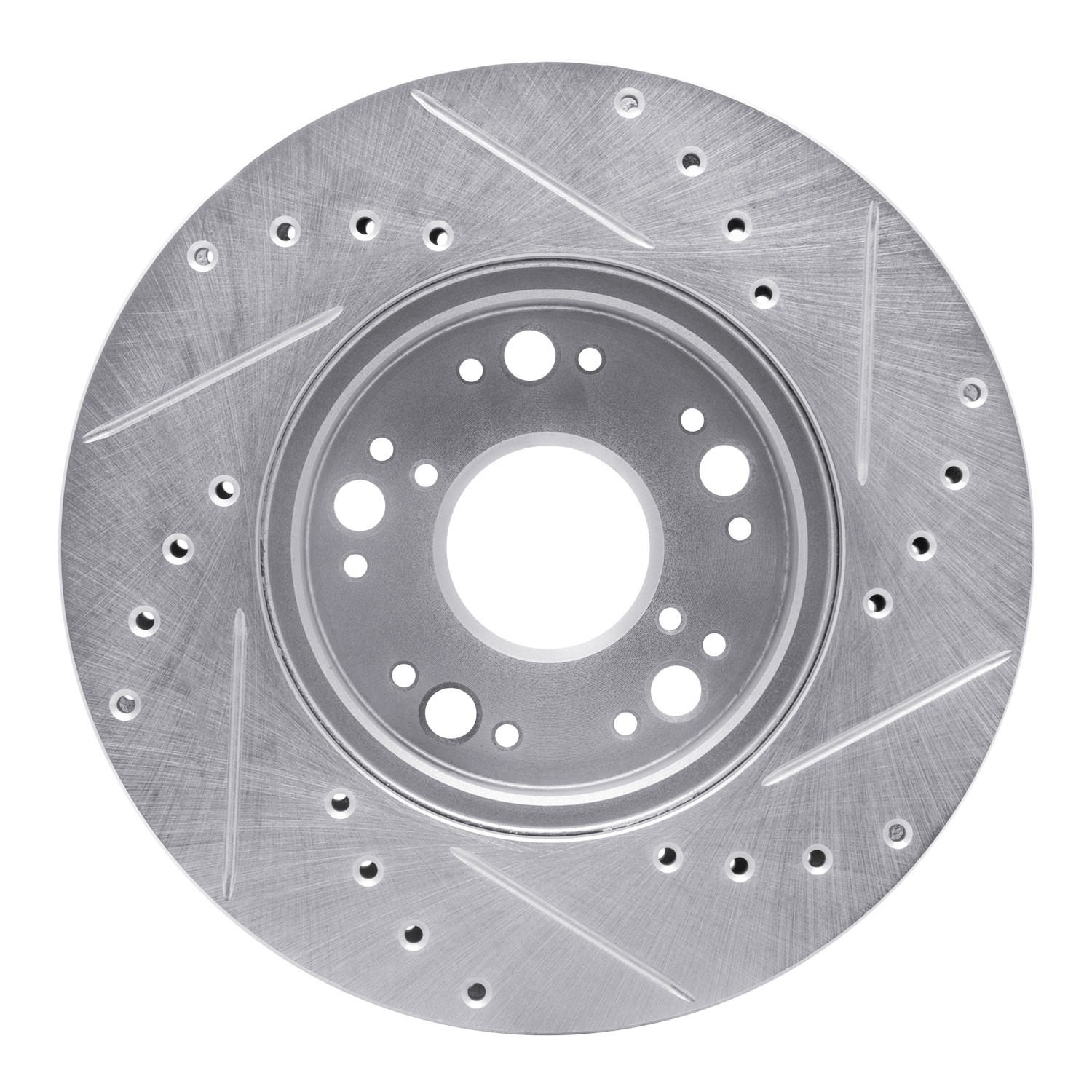 DYN 631-75000L DFC Brake Rotor - Drilled and Slotted - Silver - Image 4