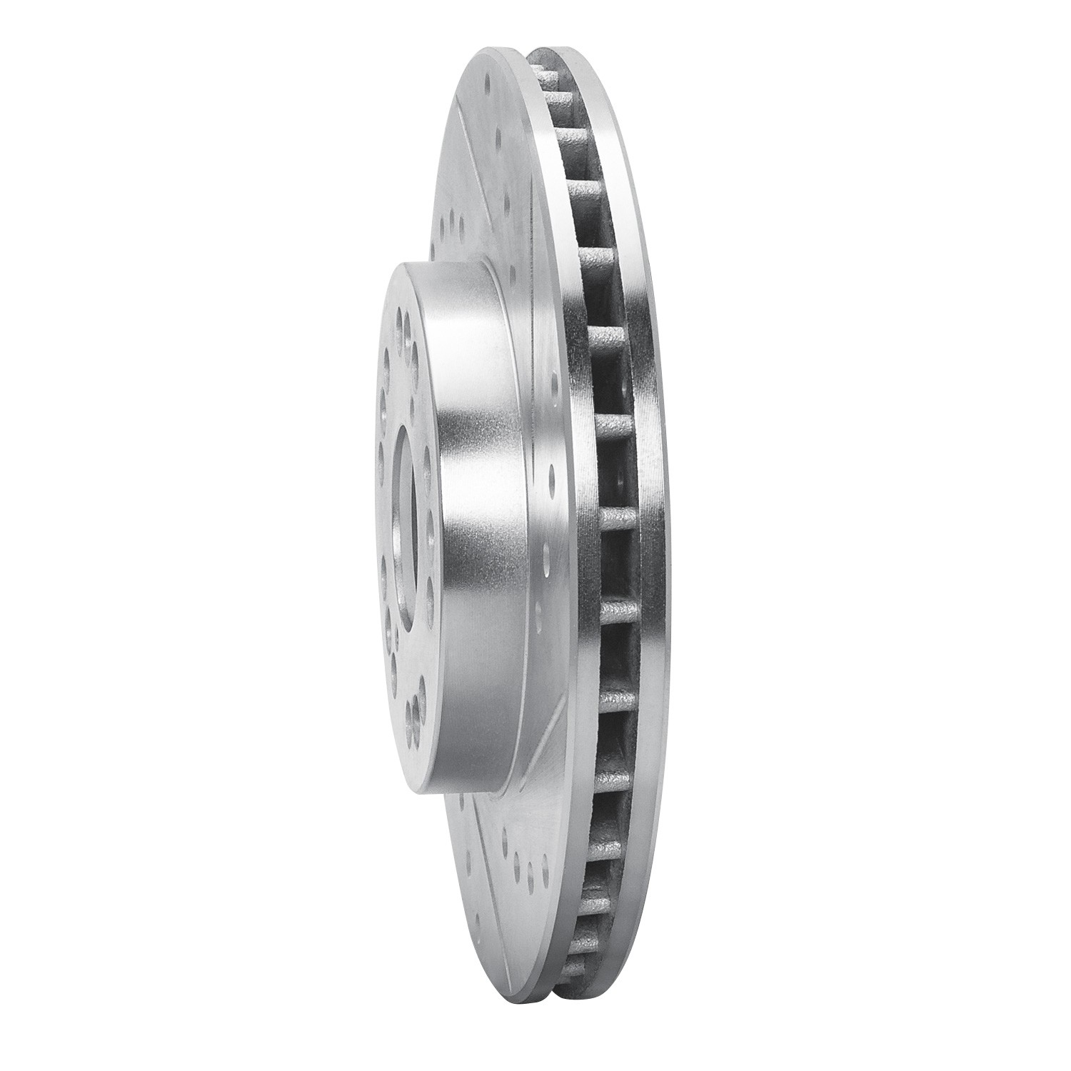 DYN 631-75000R DFC Brake Rotor - Drilled and Slotted - Silver - Image 3