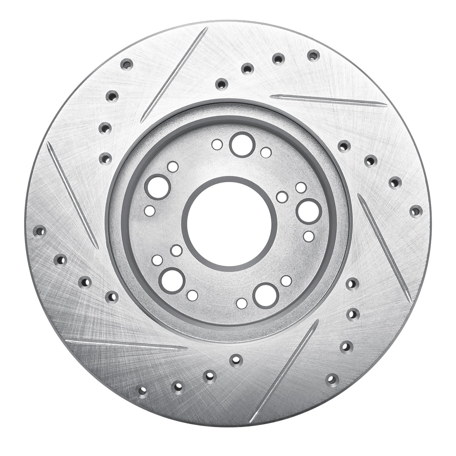 DYN 631-75000R DFC Brake Rotor - Drilled and Slotted - Silver - Image 4