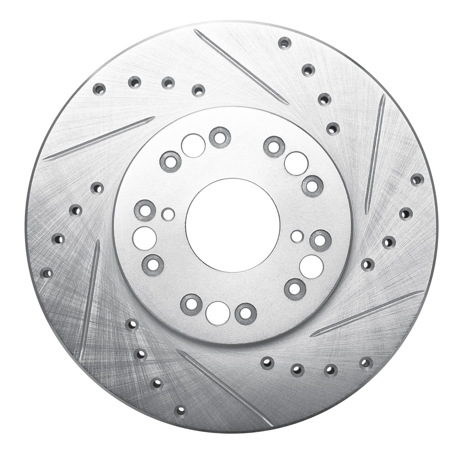 DYN 631-75000R DFC Brake Rotor - Drilled and Slotted - Silver