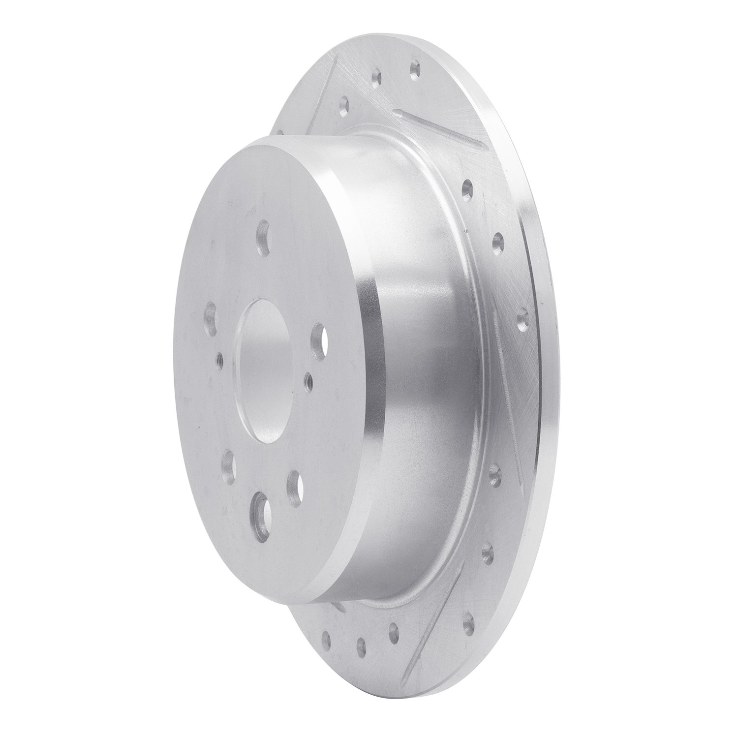 DYN 631-75016L DFC Brake Rotor - Drilled and Slotted - Silver - Image 2