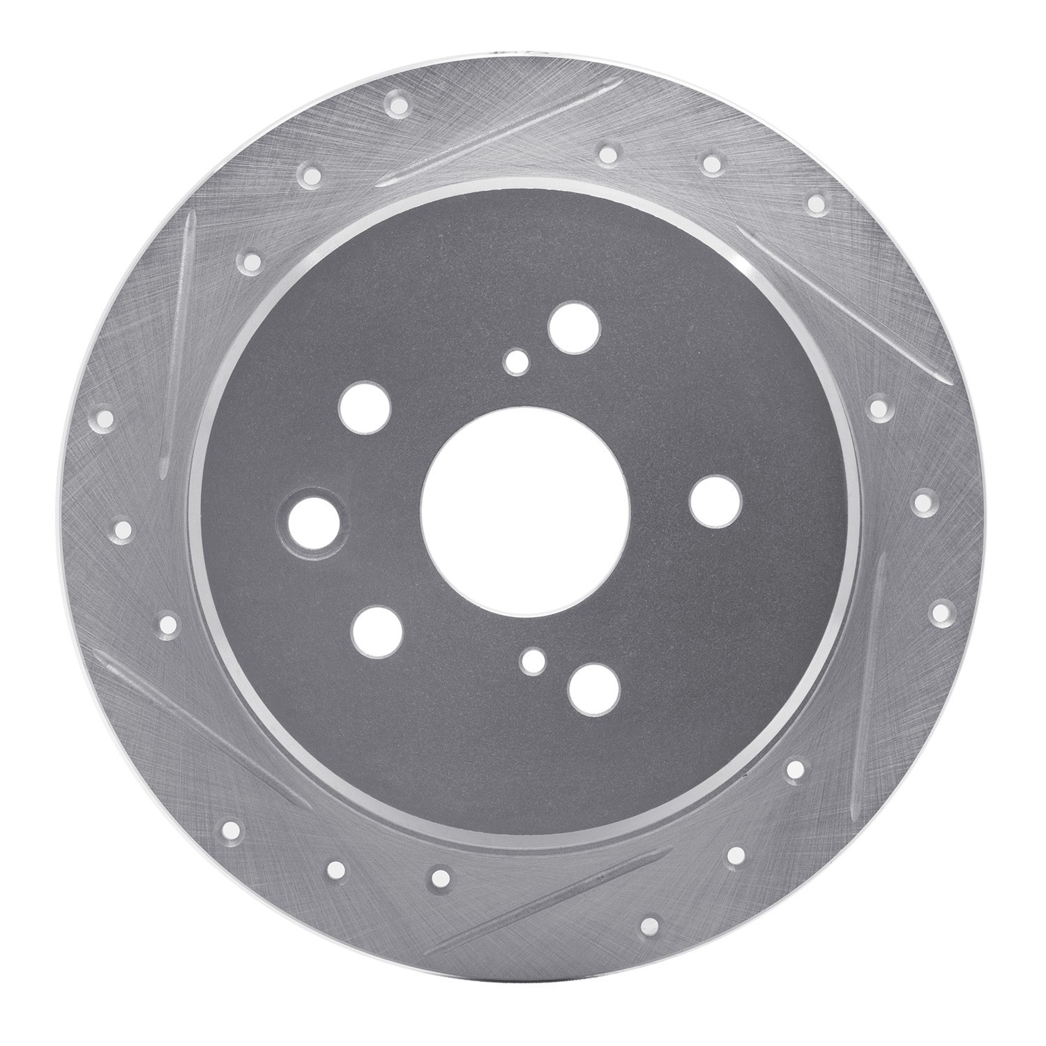 DYN 631-75016L DFC Brake Rotor - Drilled and Slotted - Silver - Image 4