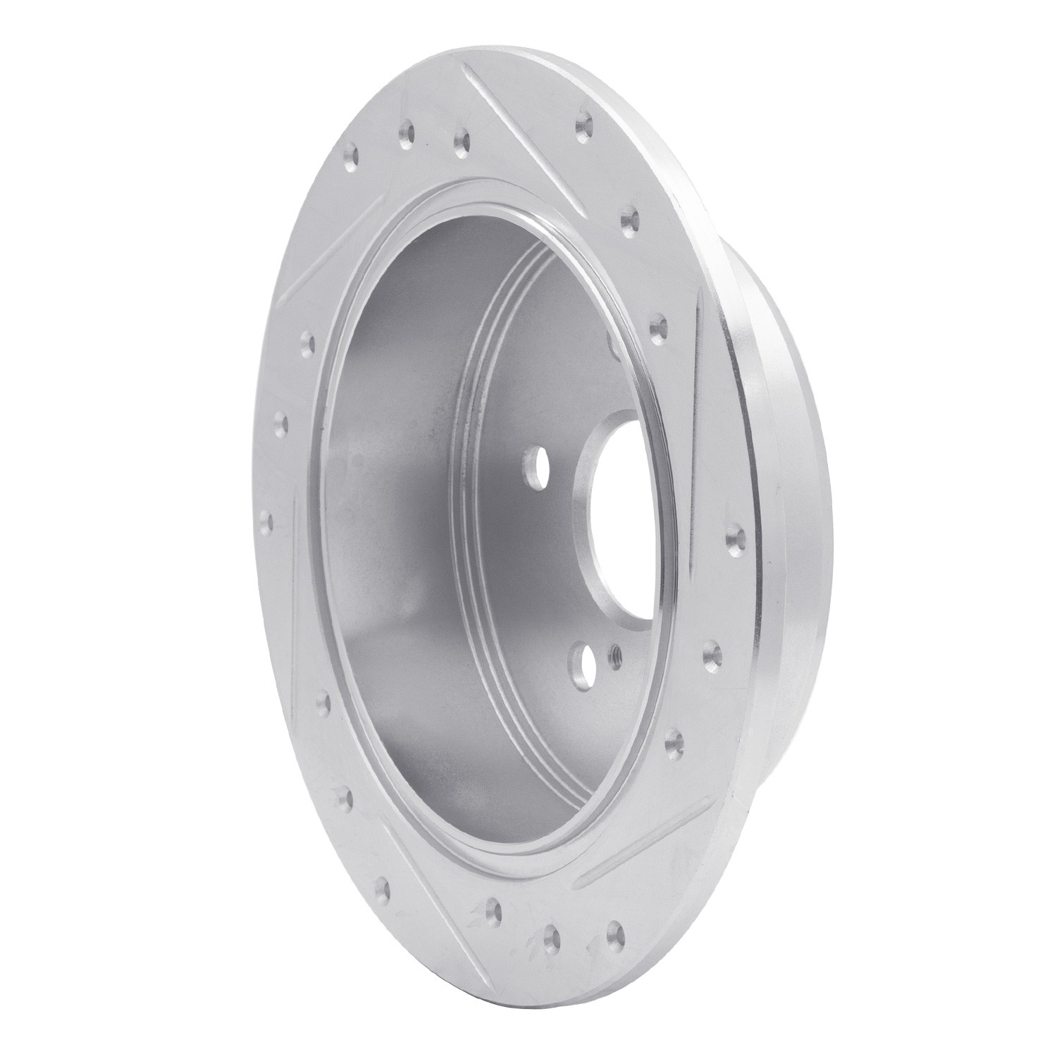 DYN 631-75016L DFC Brake Rotor - Drilled and Slotted - Silver - Image 5