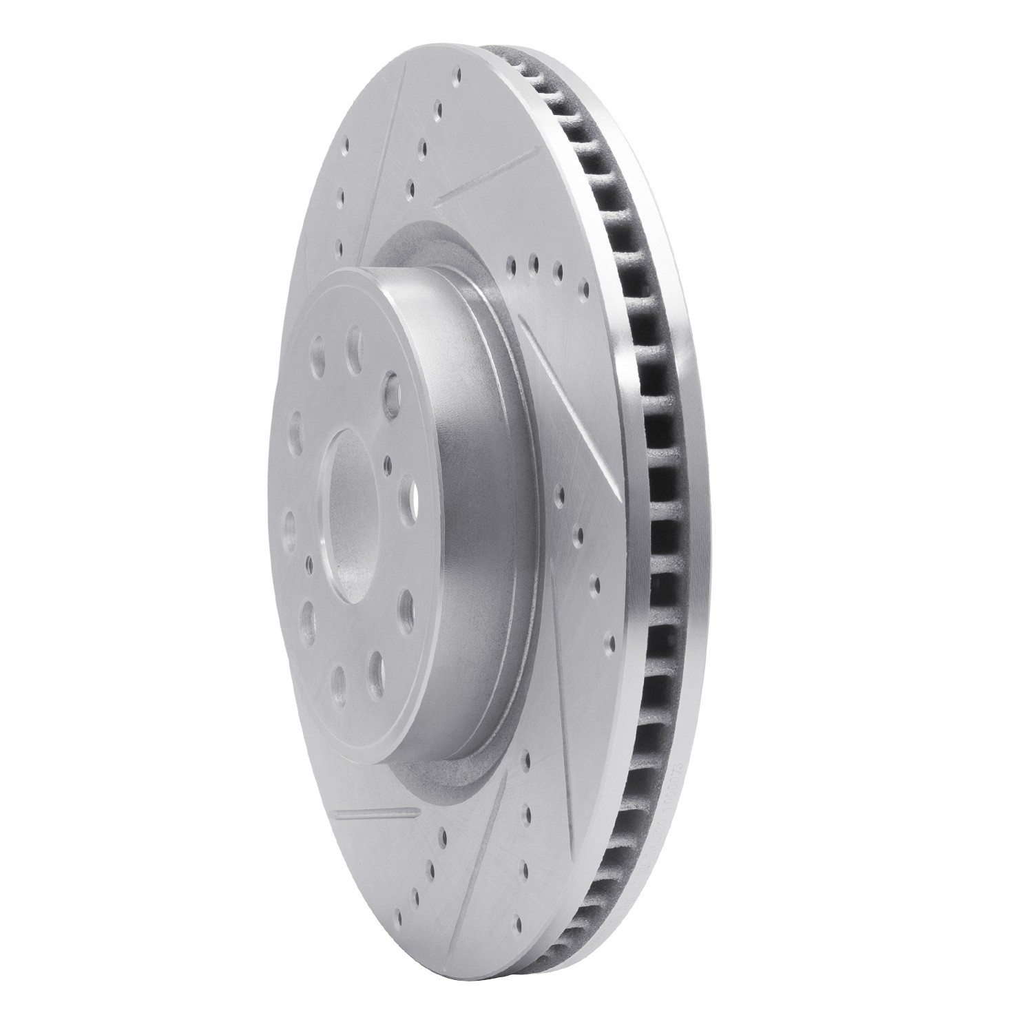 DYN 631-75017L DFC Brake Rotor - Drilled and Slotted - Silver - Image 3
