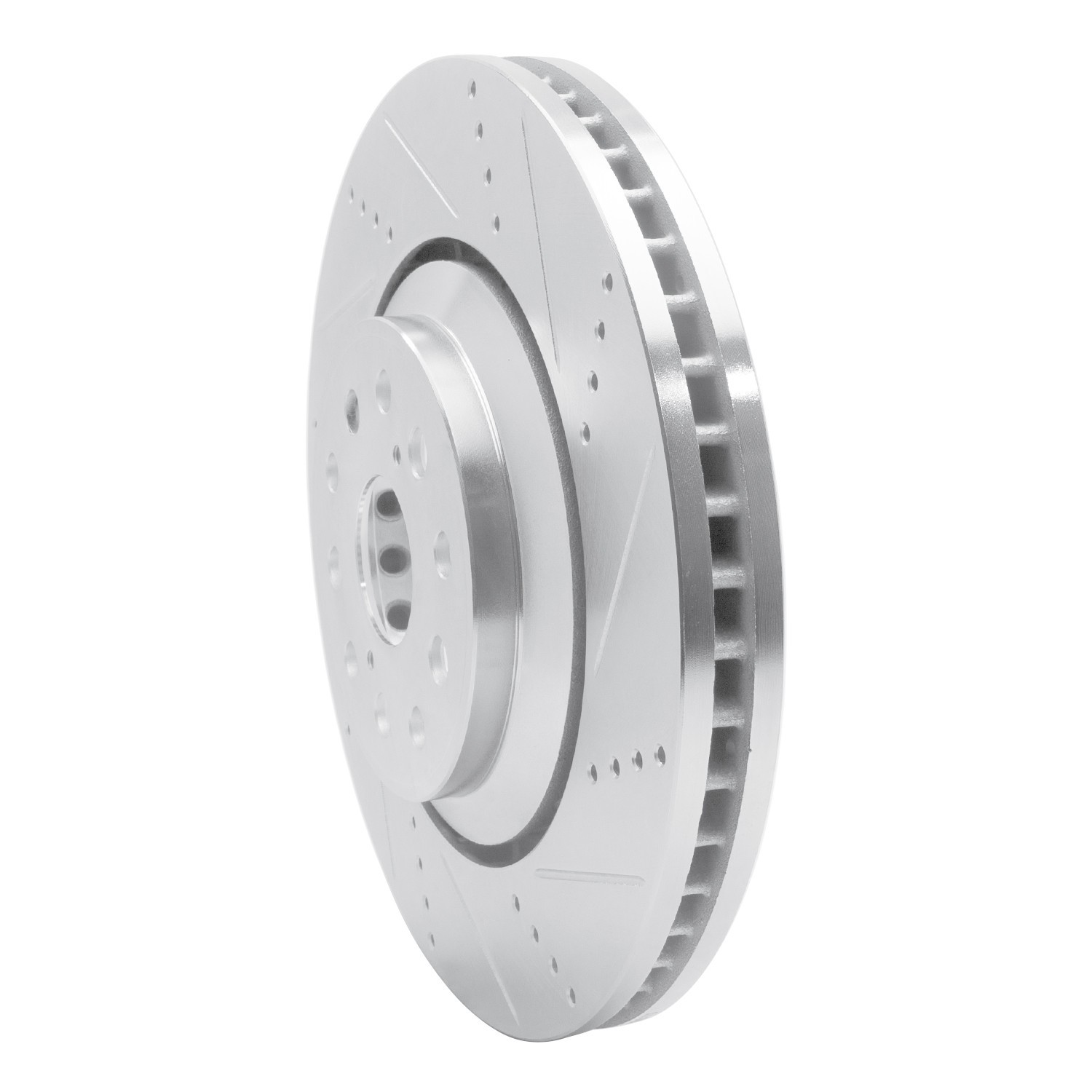 DYN 631-75020D DFC Brake Rotor - Drilled and Slotted - Silver - Image 3