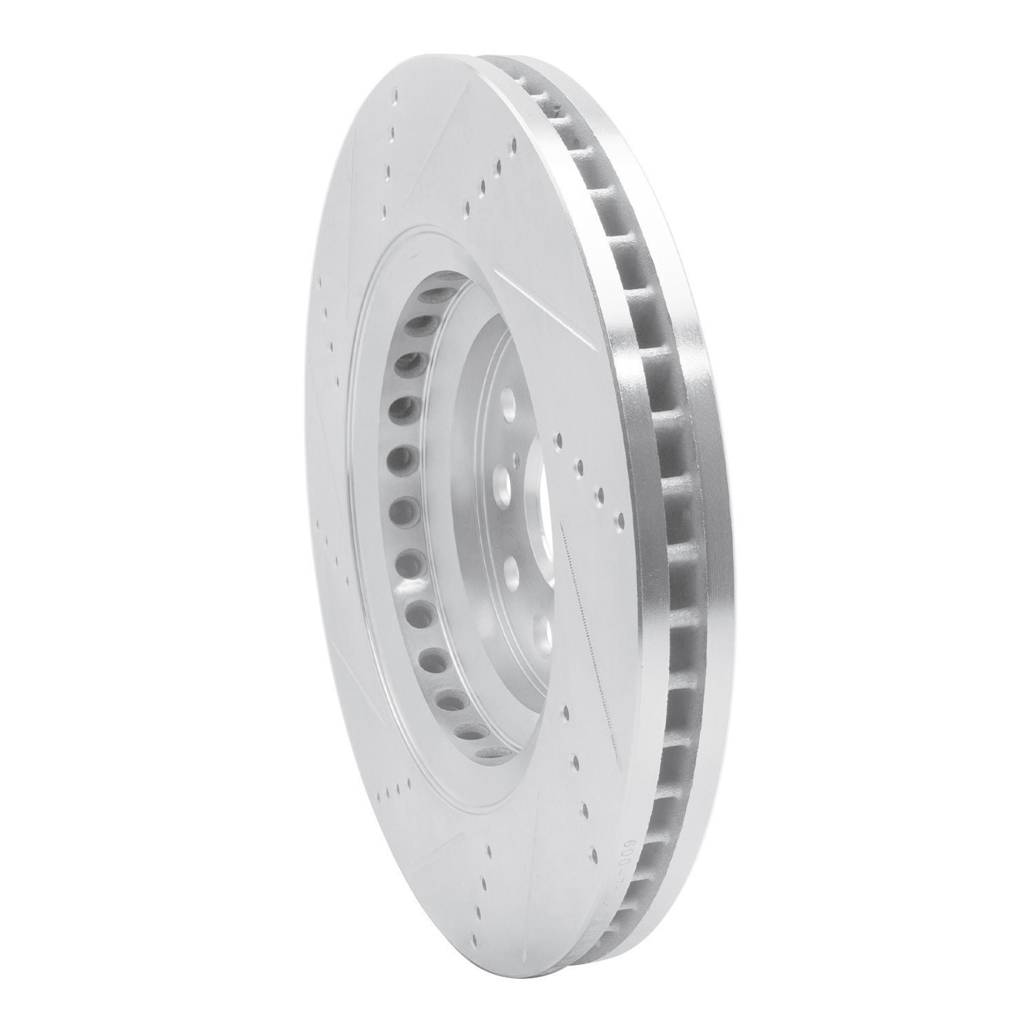 DYN 631-75020D DFC Brake Rotor - Drilled and Slotted - Silver - Image 2
