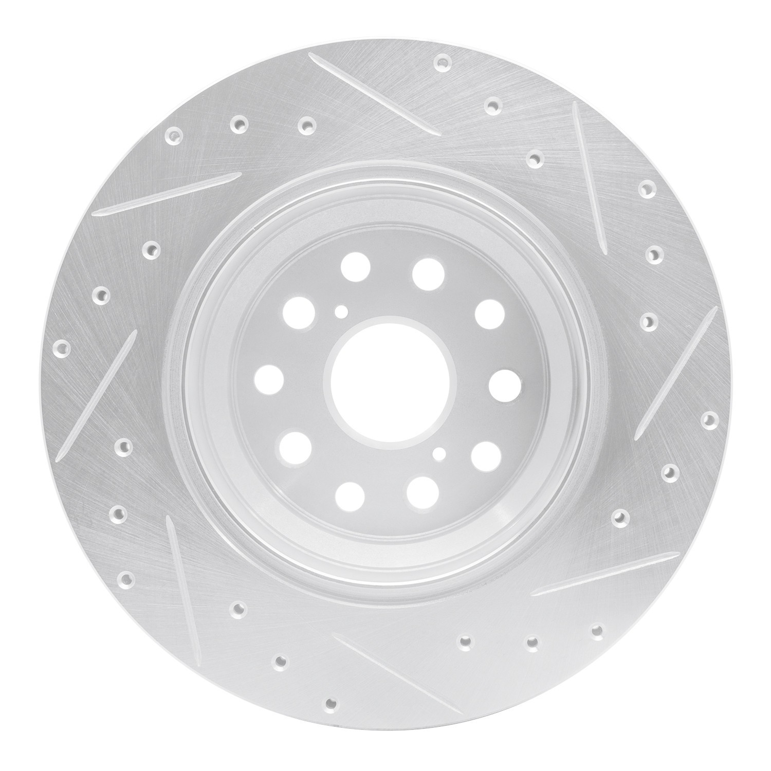 DYN 631-75021D DFC Brake Rotor - Drilled and Slotted - Silver - Image 4