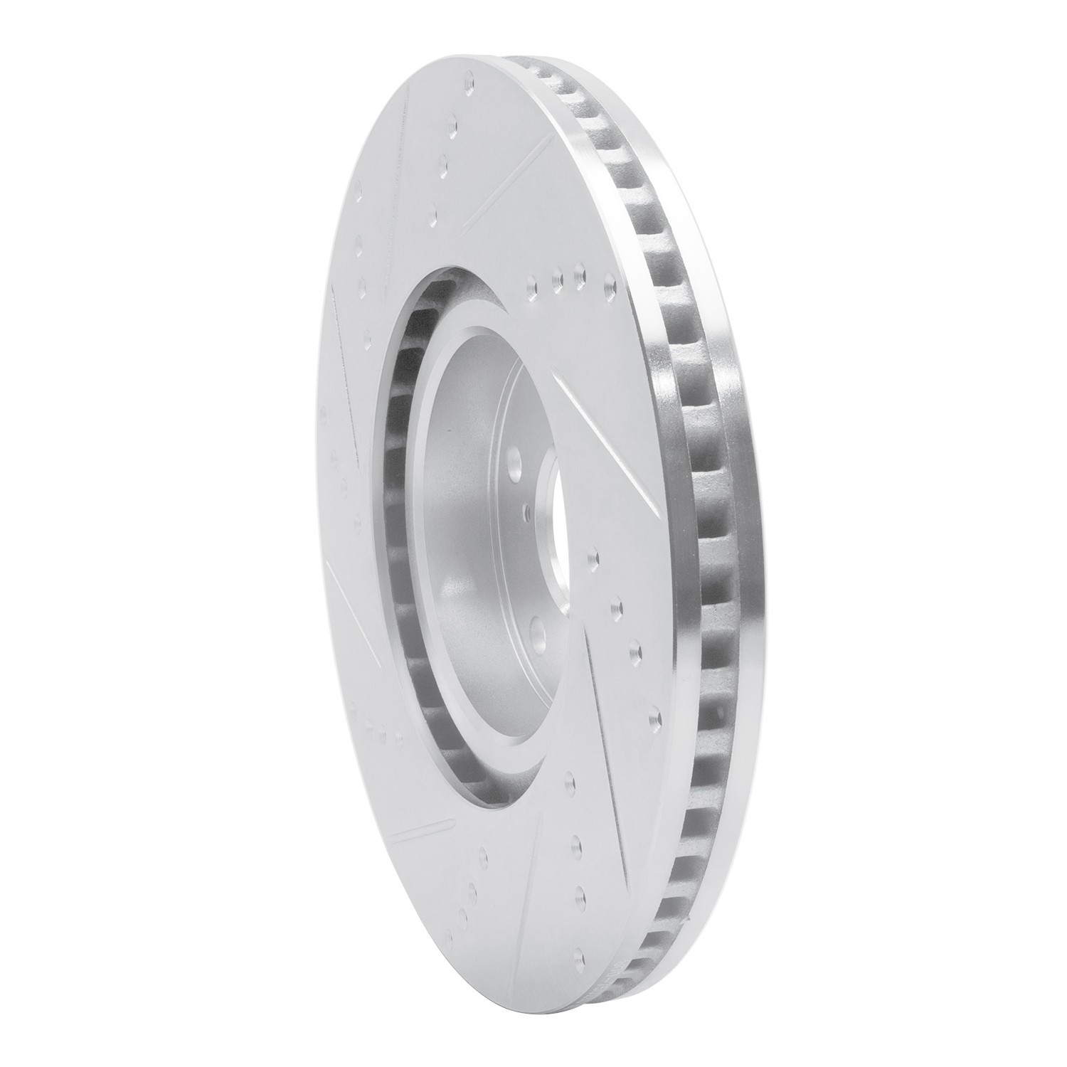 DYN 631-75028D DFC Brake Rotor - Drilled and Slotted - Silver - Image 5