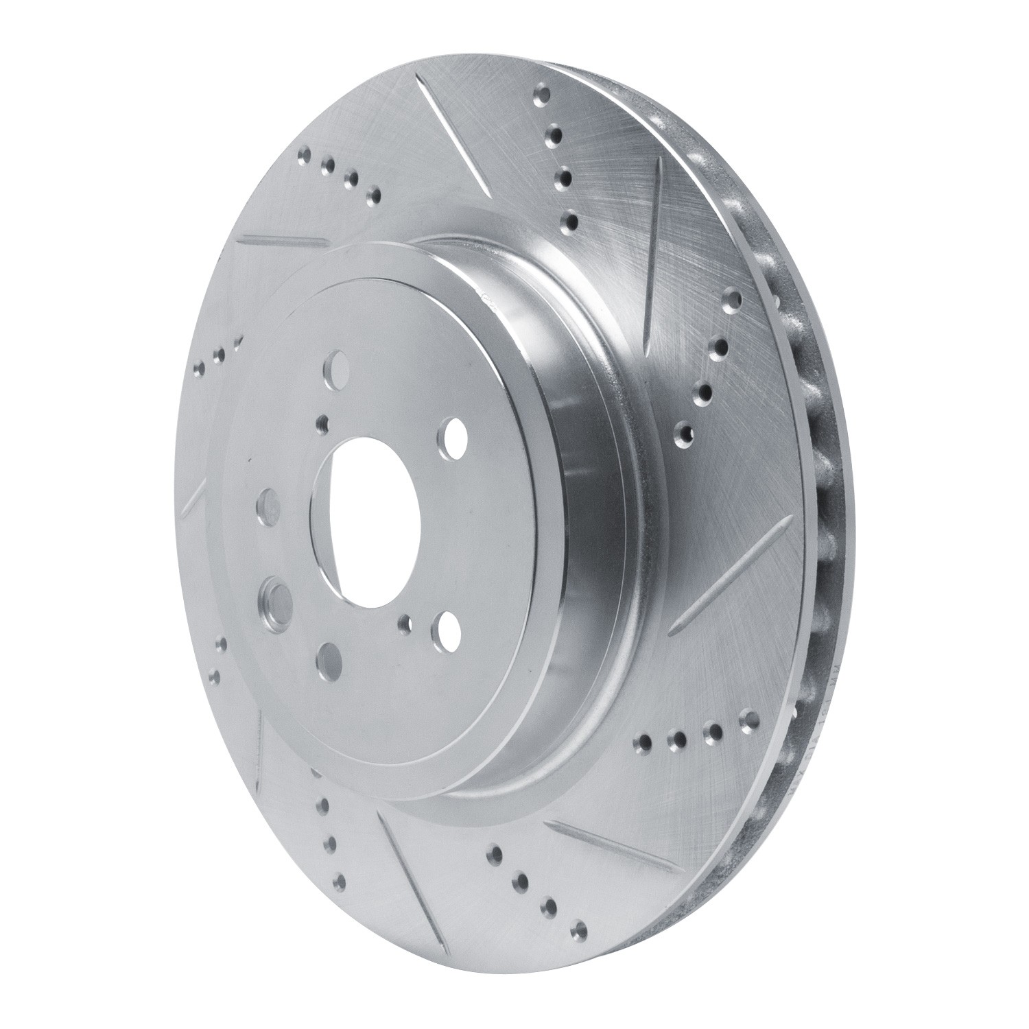 DYN 631-75039D DFC Brake Rotor - Drilled and Slotted - Silver - Image 3