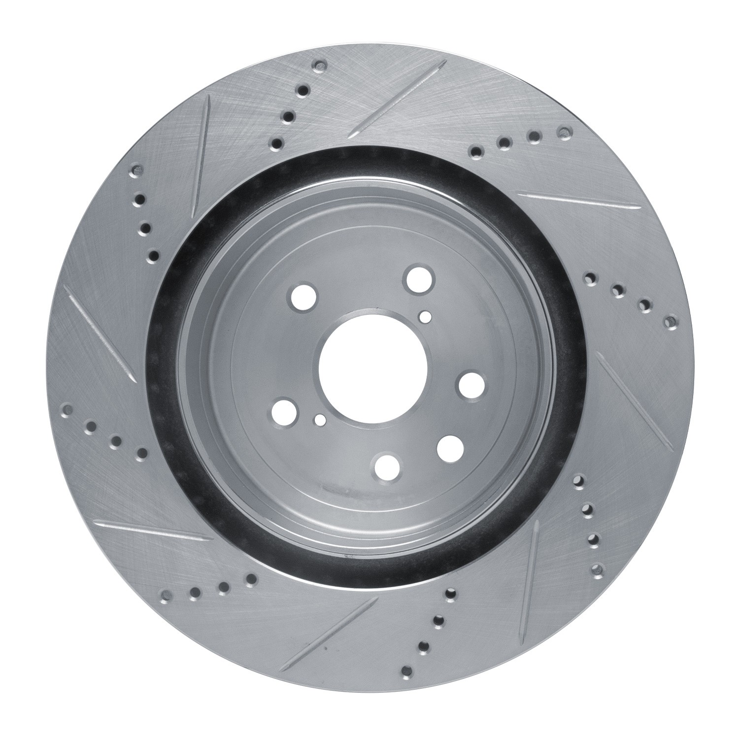 DYN 631-75039D DFC Brake Rotor - Drilled and Slotted - Silver - Image 4