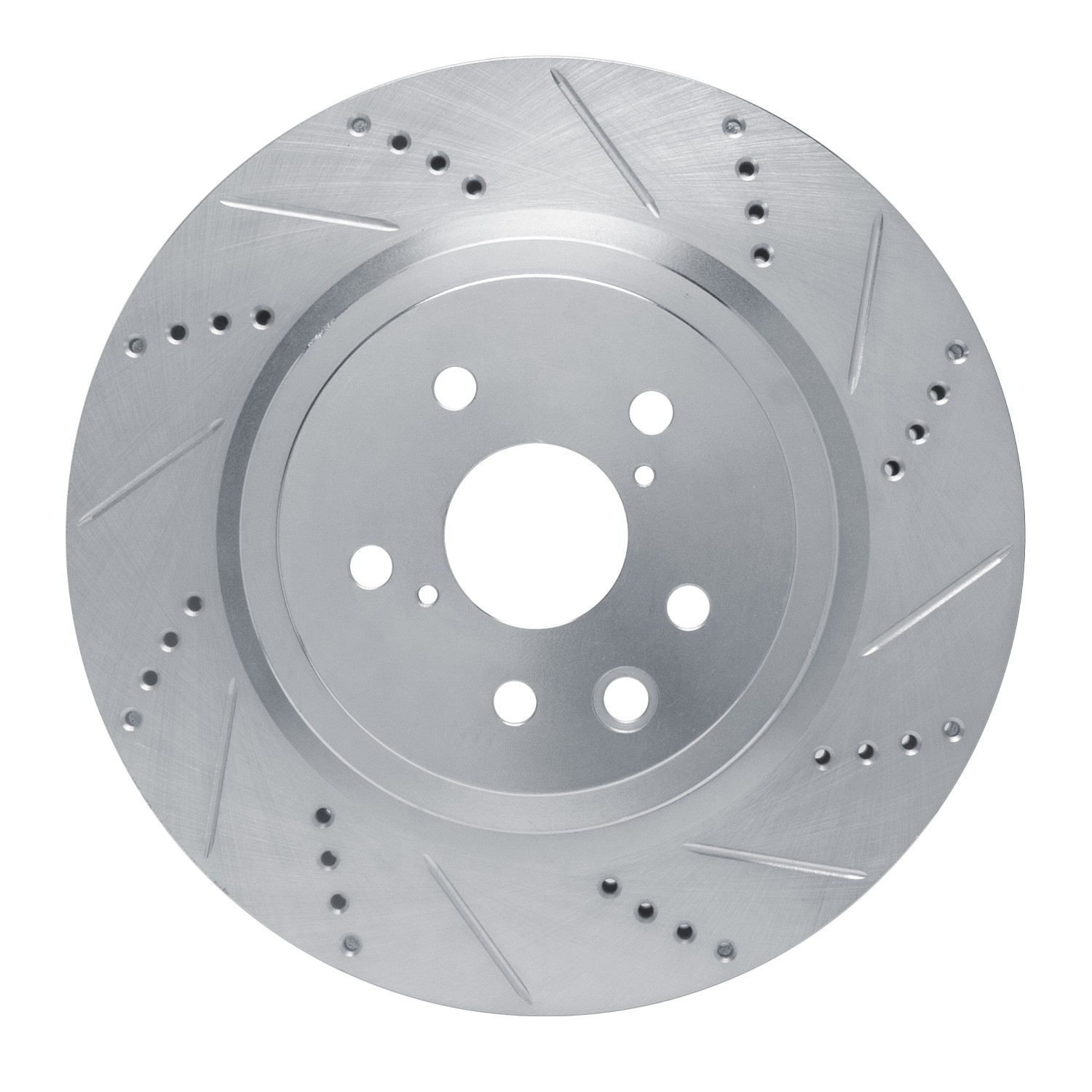 DYN 631-75039D DFC Brake Rotor - Drilled and Slotted - Silver - Image 5