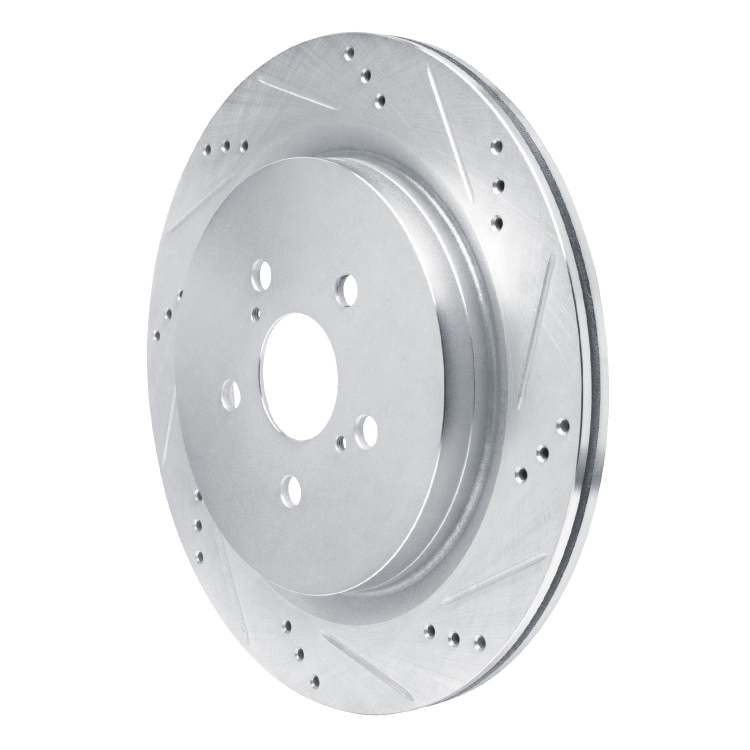 DYN 631-75042R DFC Brake Rotor - Drilled and Slotted - Silver - Image 4