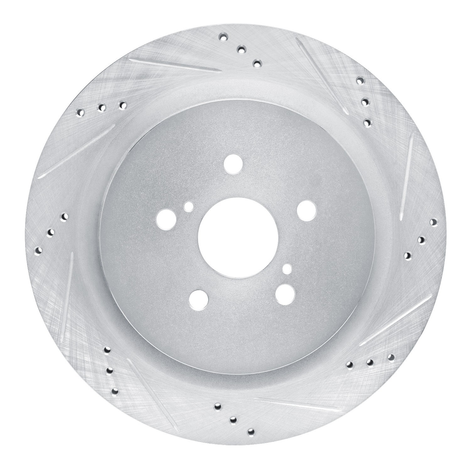 DYN 631-75042R DFC Brake Rotor - Drilled and Slotted - Silver - Image 5
