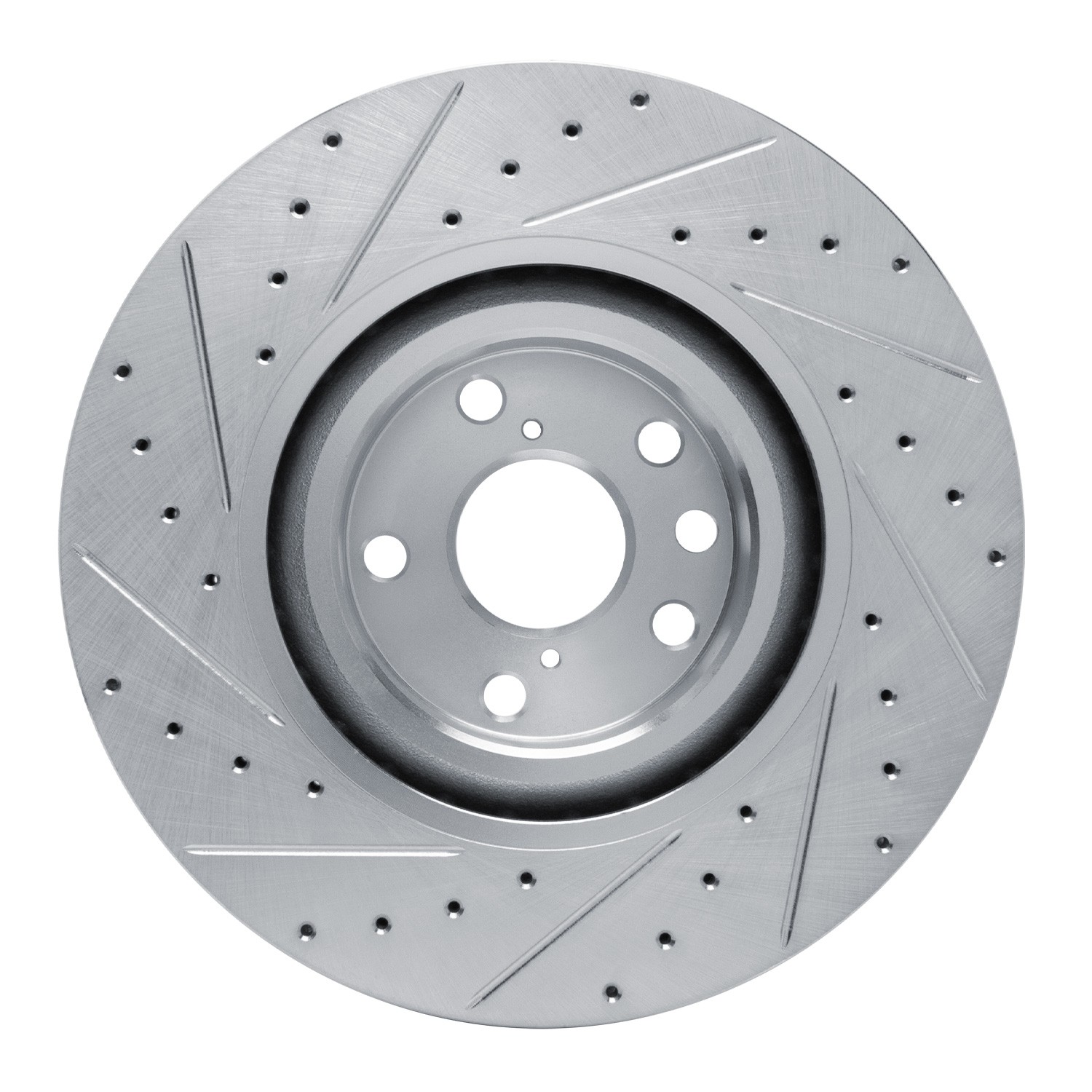 DYN 631-75055D DFC Brake Rotor - Drilled and Slotted - Silver - Image 4
