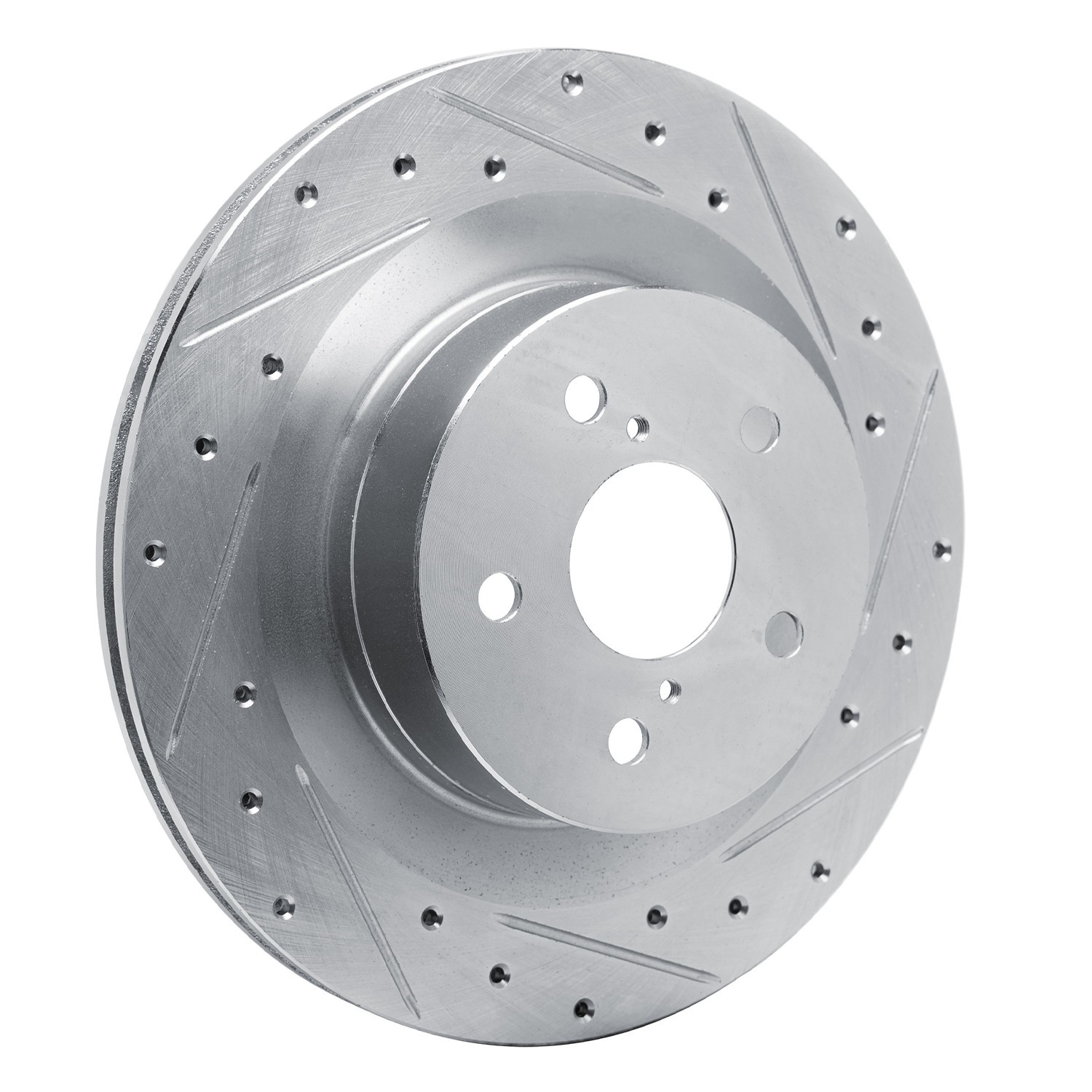 DYN 631-75059R DFC Brake Rotor - Drilled and Slotted - Silver - Image 2