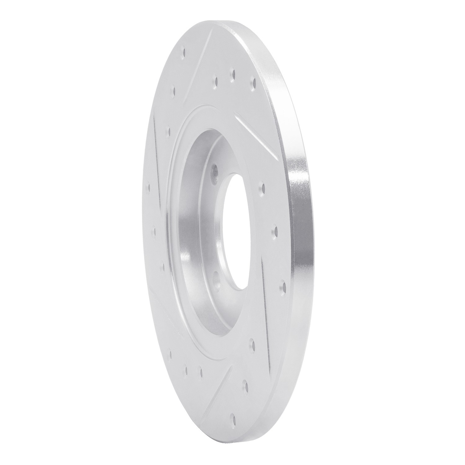 DYN 631-76006R DFC Brake Rotor - Drilled and Slotted - Silver - Image 3