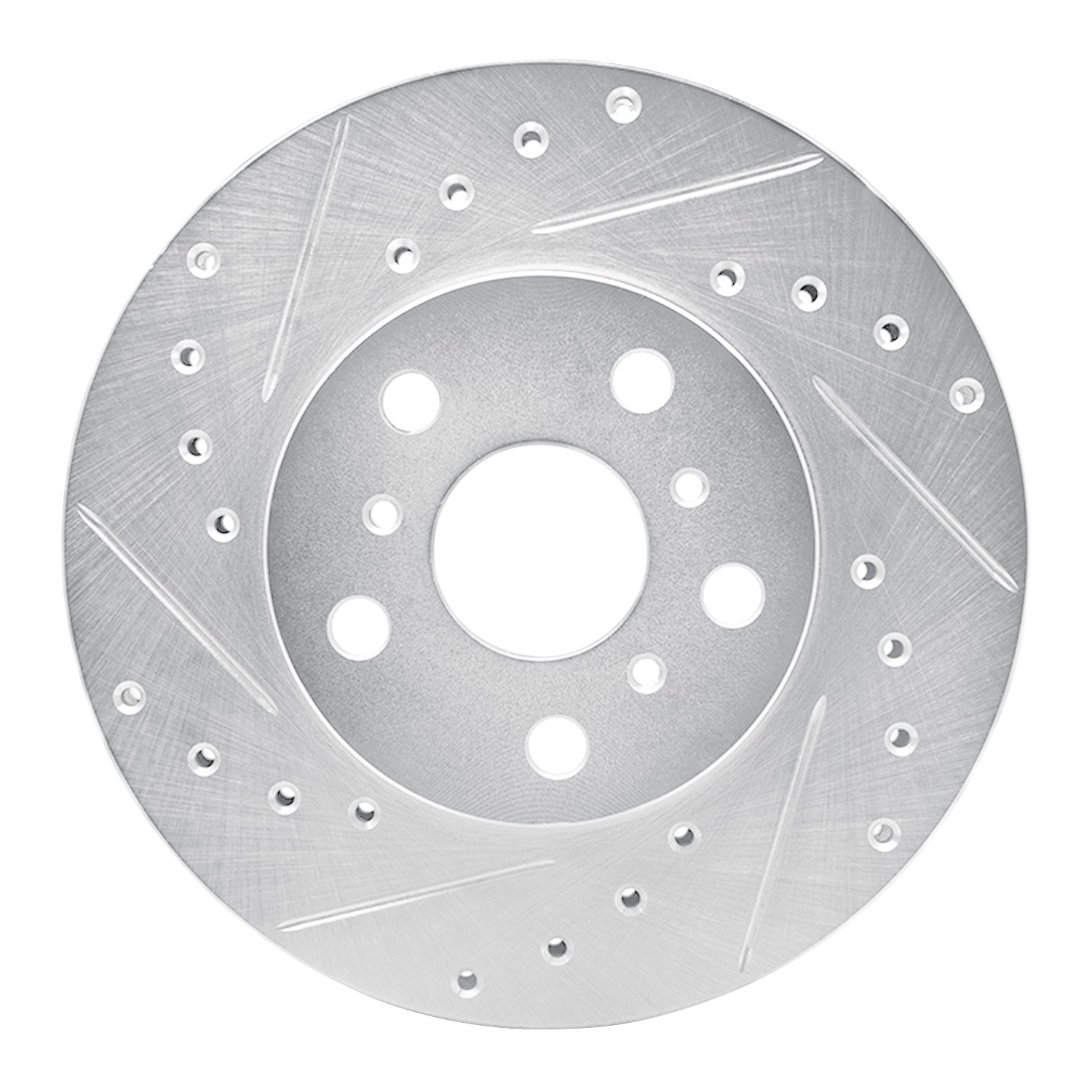 DYN 631-76036L DFC Brake Rotor - Drilled and Slotted - Silver - Image 4