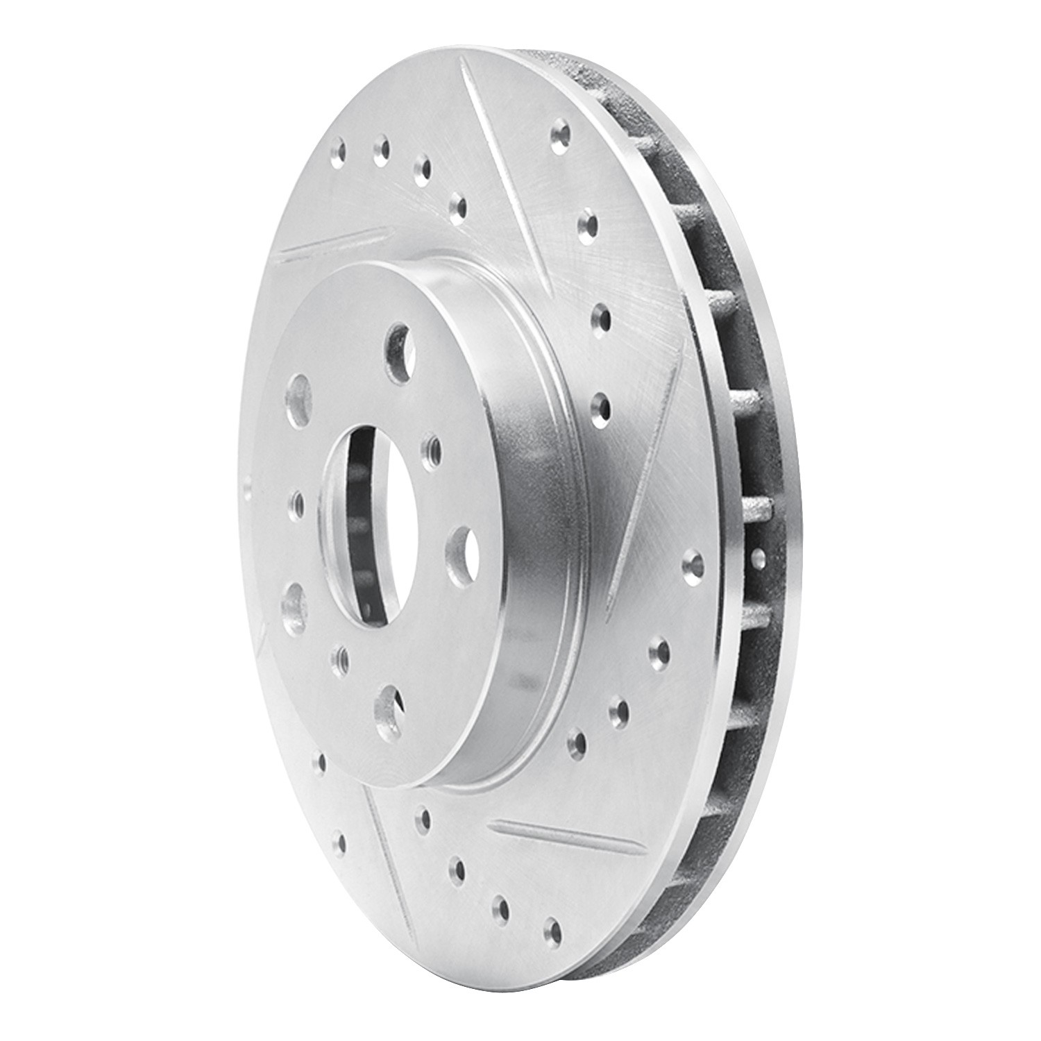 DYN 631-76036R DFC Brake Rotor - Drilled and Slotted - Silver - Image 3