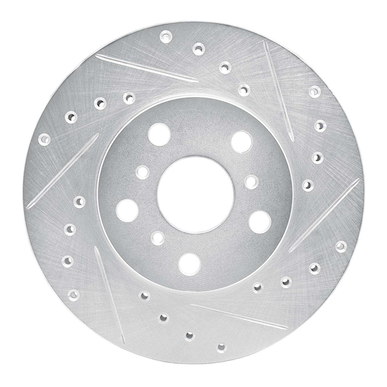 DYN 631-76036R DFC Brake Rotor - Drilled and Slotted - Silver - Image 4