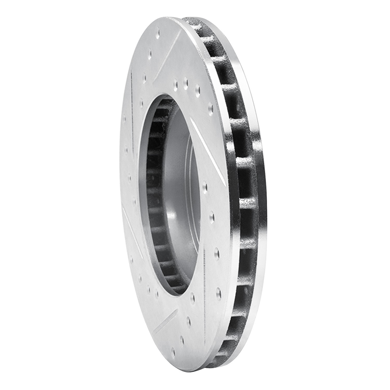 DYN 631-76036R DFC Brake Rotor - Drilled and Slotted - Silver - Image 5