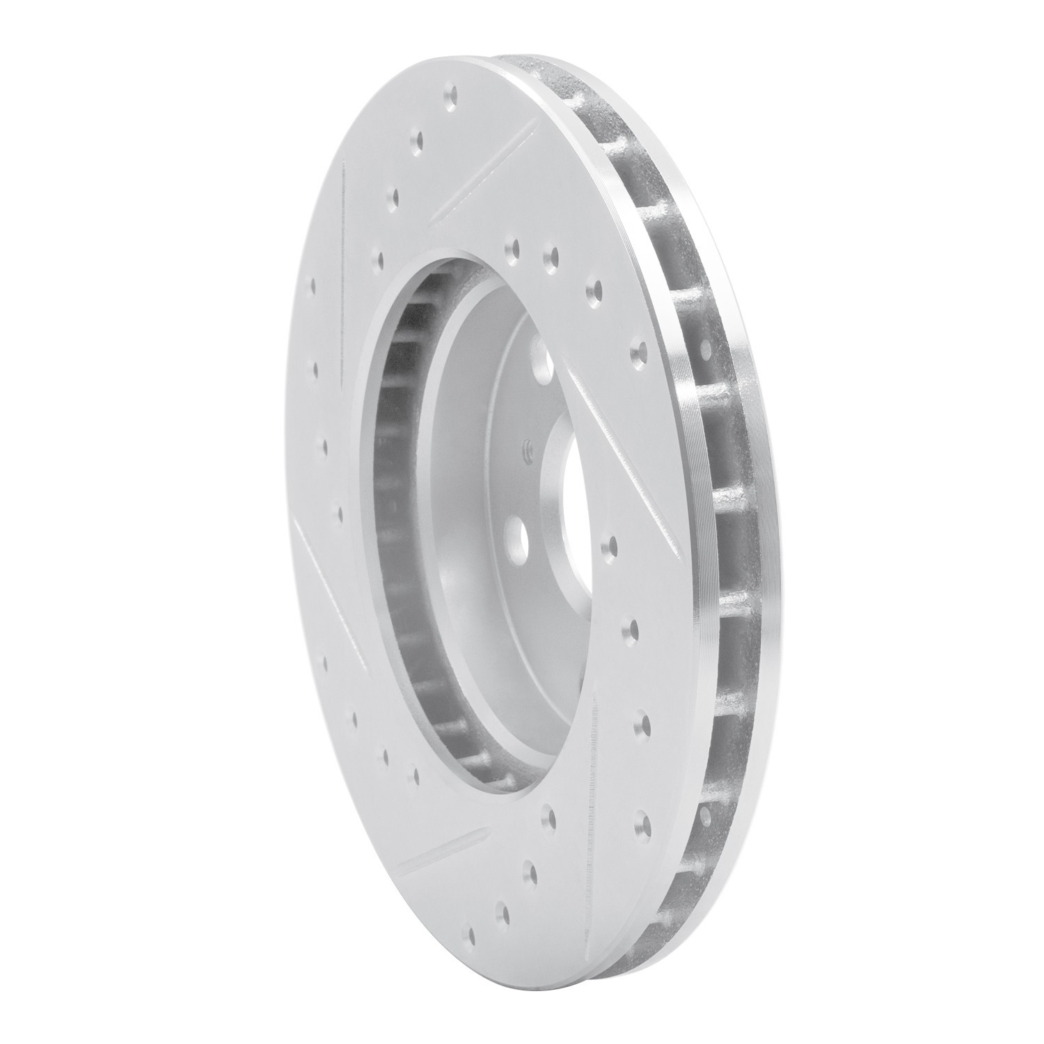 DYN 631-76041R DFC Brake Rotor - Drilled and Slotted - Silver - Image 5