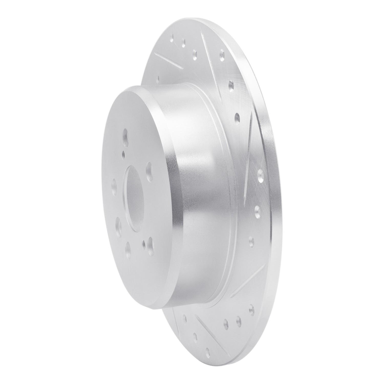 DYN 631-76046R DFC Brake Rotor - Drilled and Slotted - Silver - Image 3