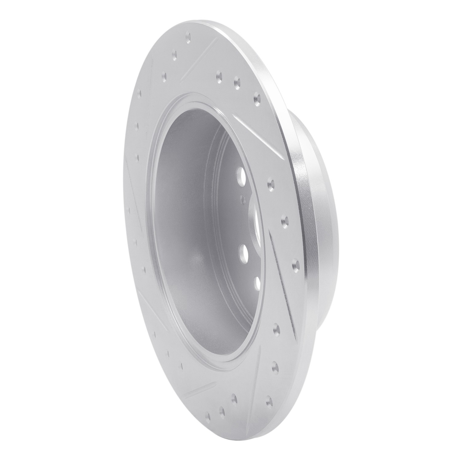 DYN 631-76046R DFC Brake Rotor - Drilled and Slotted - Silver - Image 2