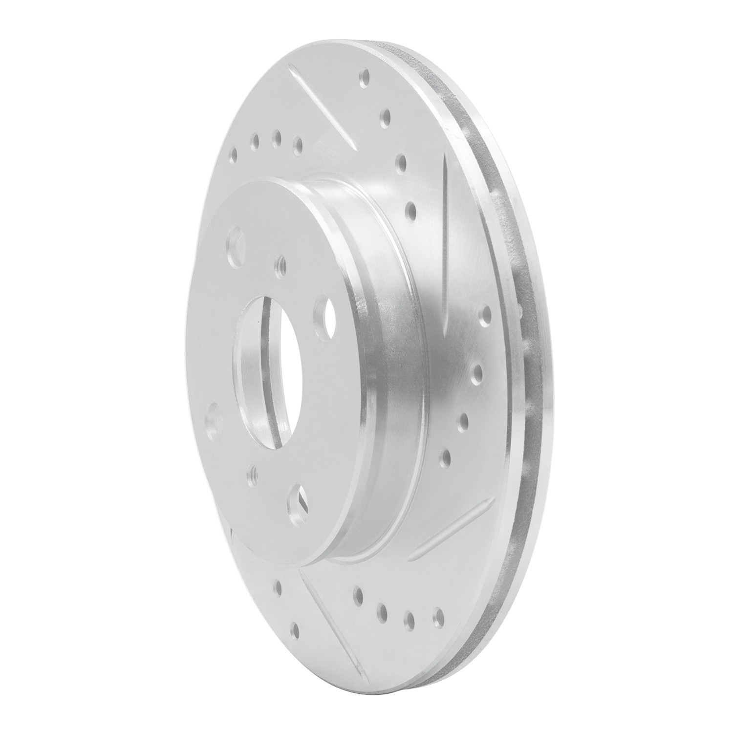 DYN 631-76049R DFC Brake Rotor - Drilled and Slotted - Silver - Image 3