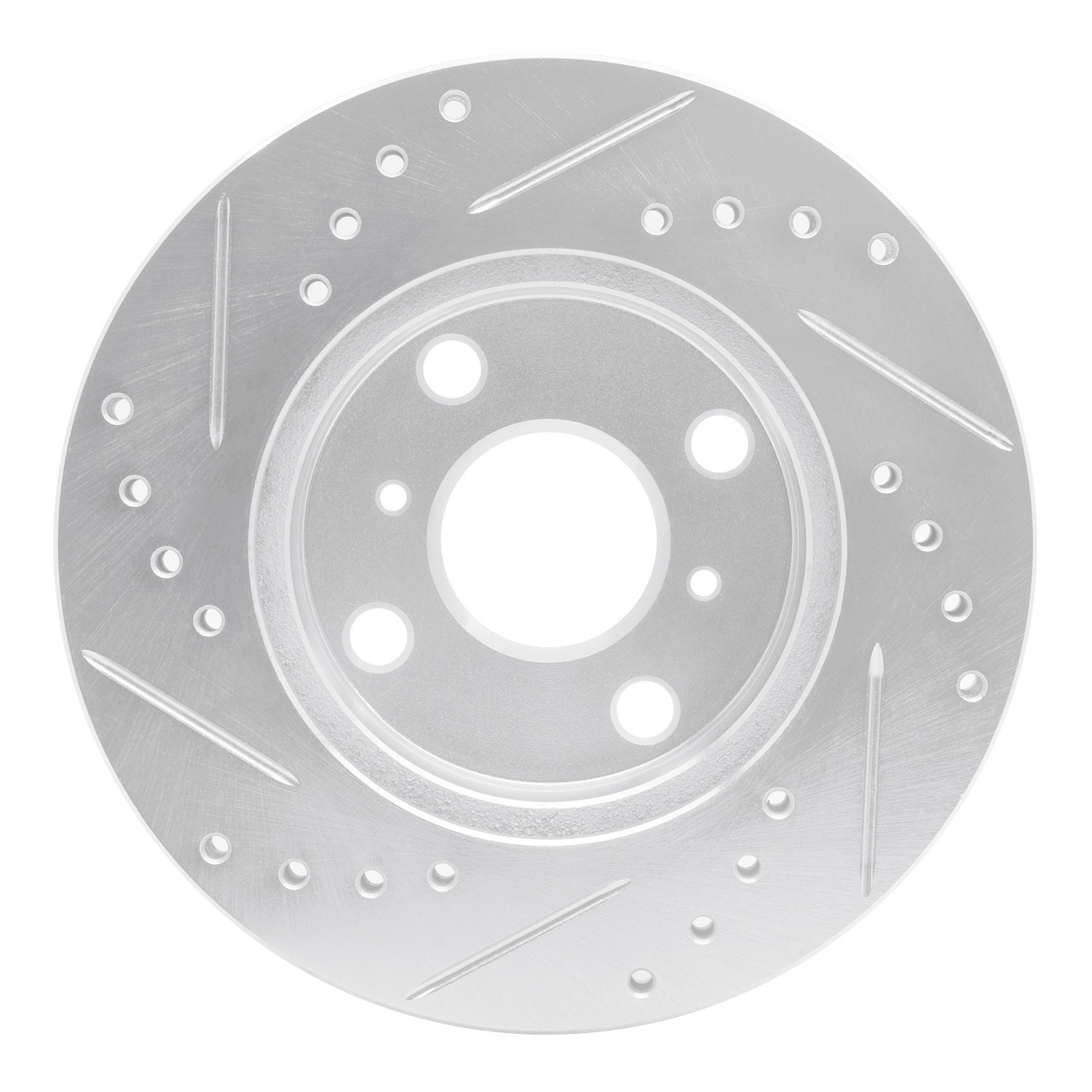 DYN 631-76049R DFC Brake Rotor - Drilled and Slotted - Silver - Image 4