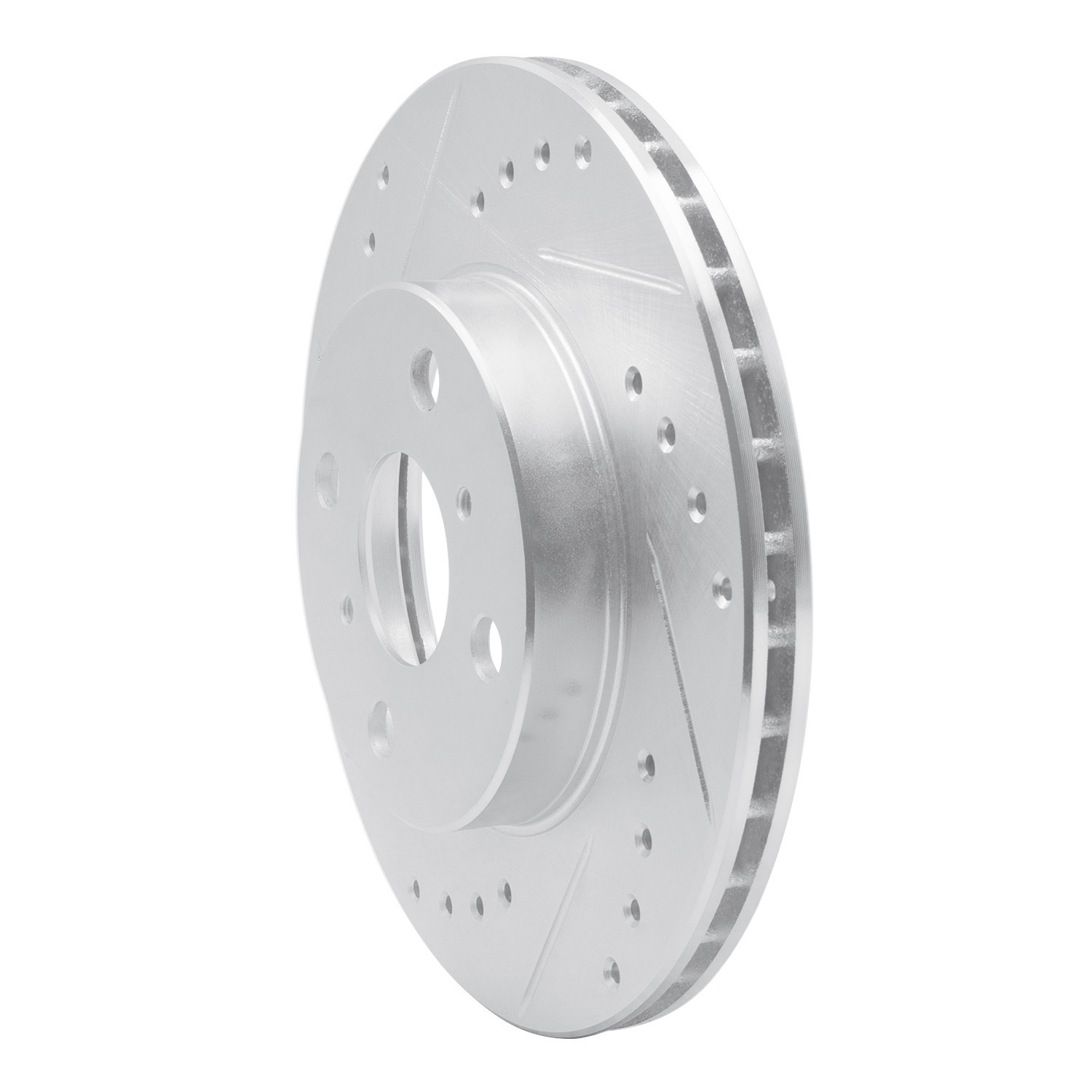 DYN 631-76050L DFC Brake Rotor - Drilled and Slotted - Silver - Image 3