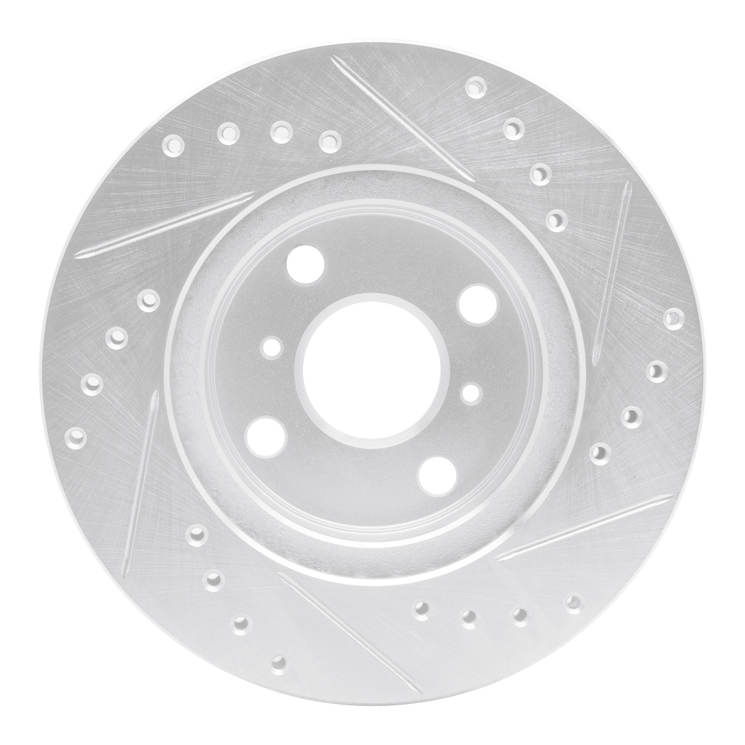 DYN 631-76050L DFC Brake Rotor - Drilled and Slotted - Silver - Image 4